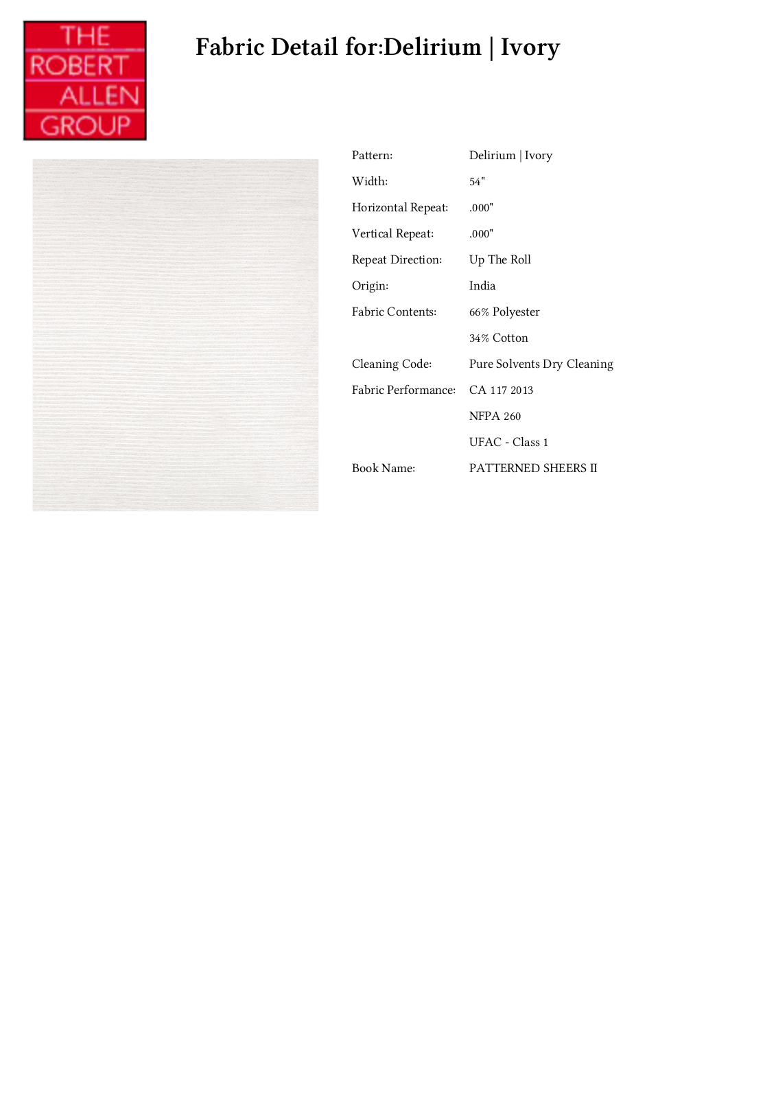 Robert Allen RALF1366 Specifications - ManualMachine.com