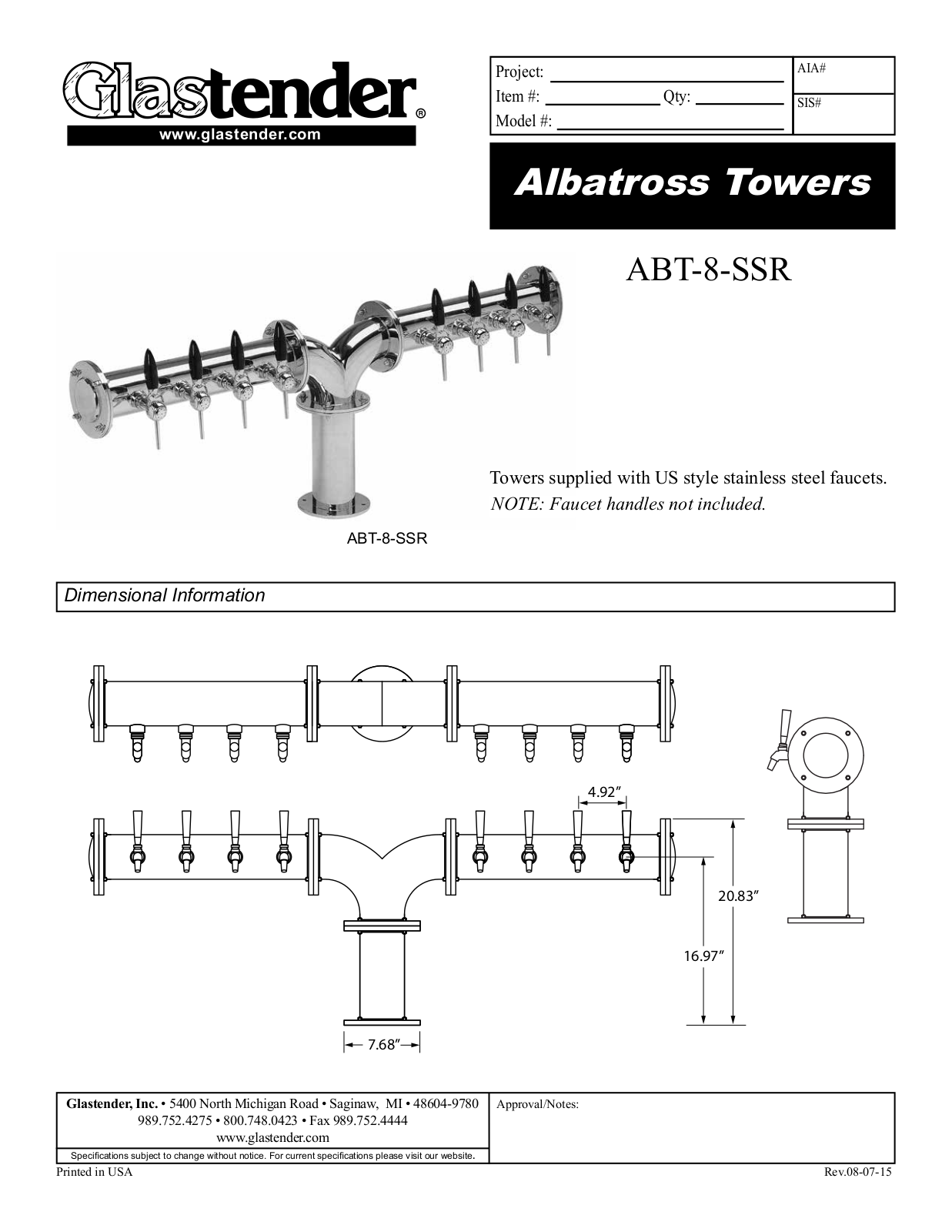 Glastender ABT-8-SSR User Manual