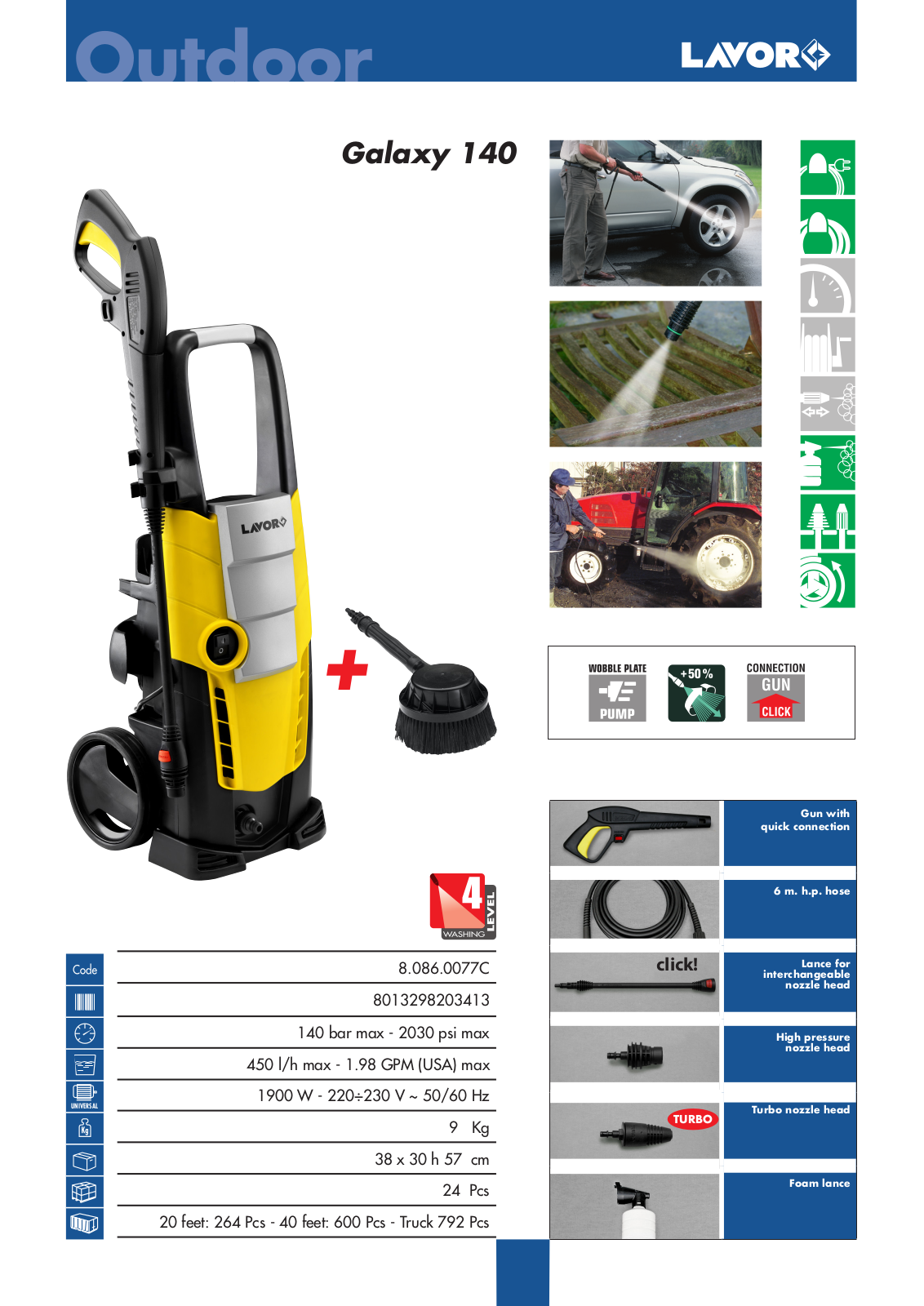 LAVOR Galaxy 140 Datasheet