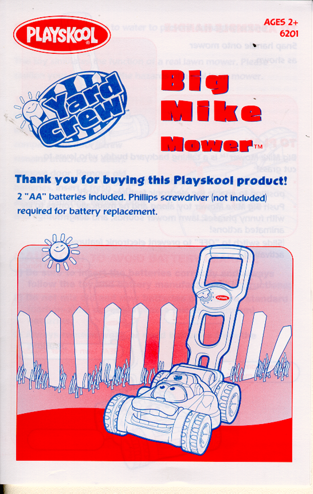 HASBRO Big Mike Mower User Manual