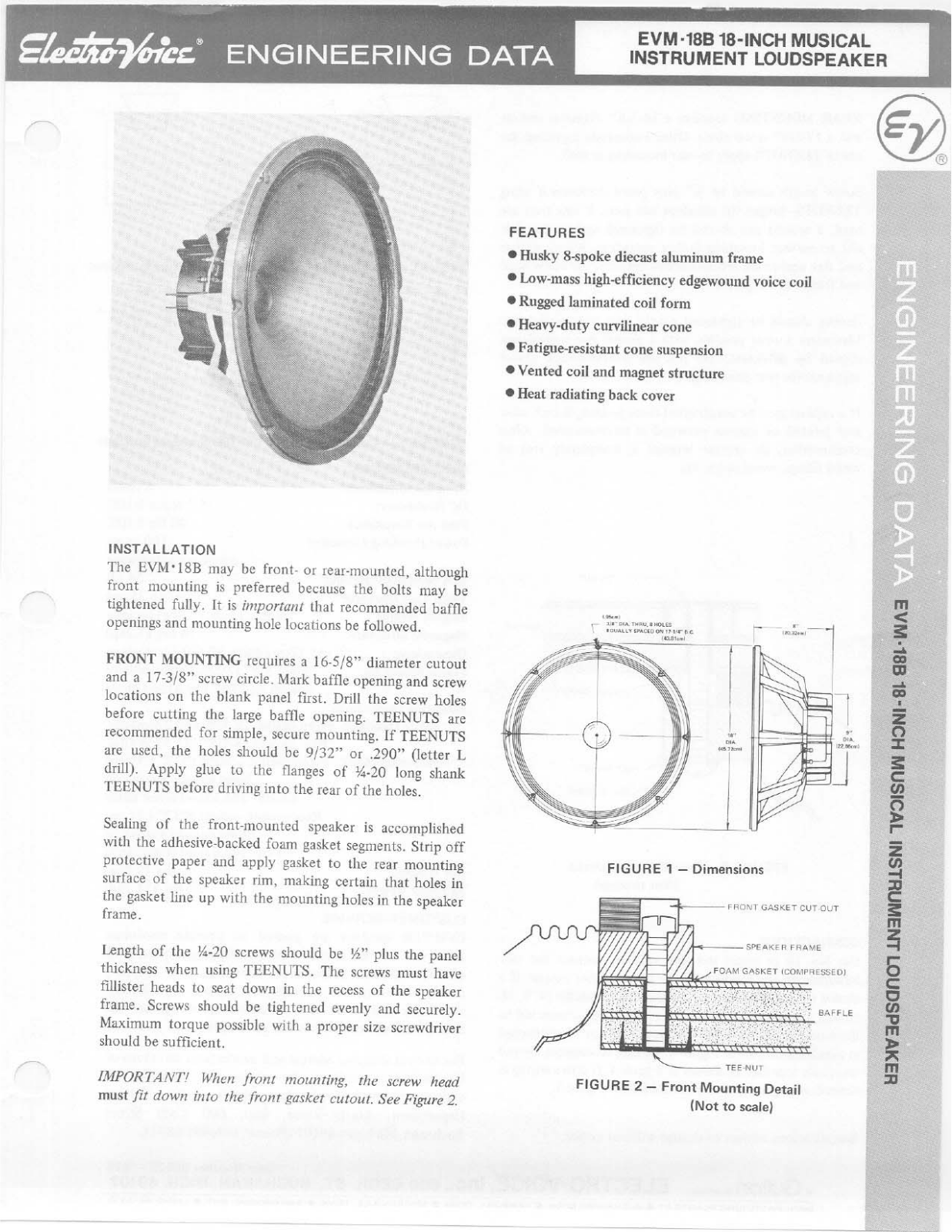 Electro-Voice EVM-18B User Manual