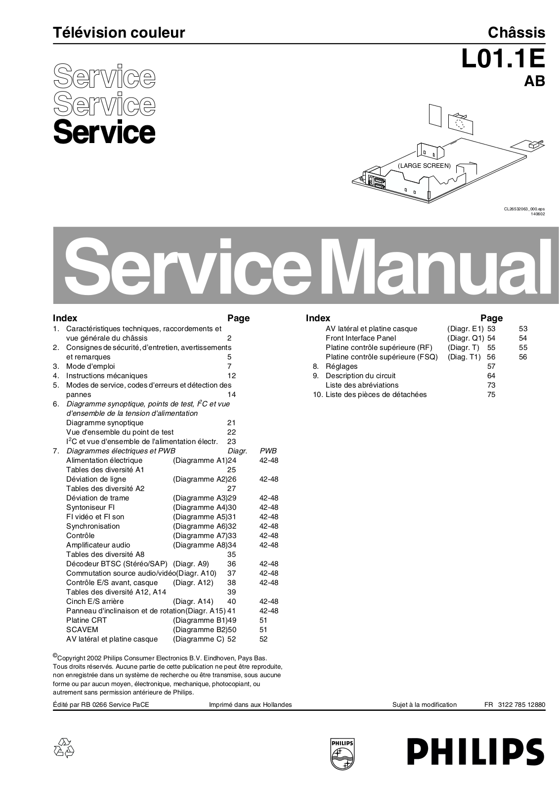 Philips L01.1E AB Service Manual