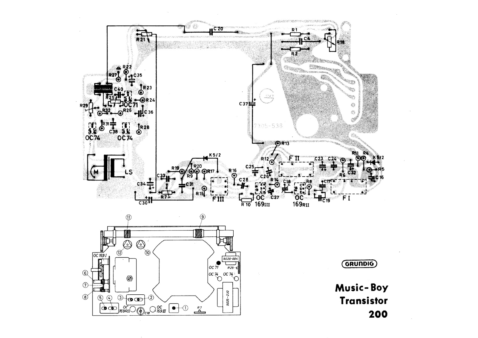 Grundig music boy   200 pcb schematic