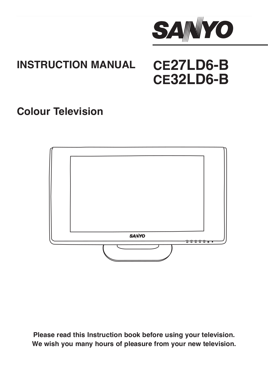Sanyo CE27LD6-B, CE32LD6-B Instruction Manual