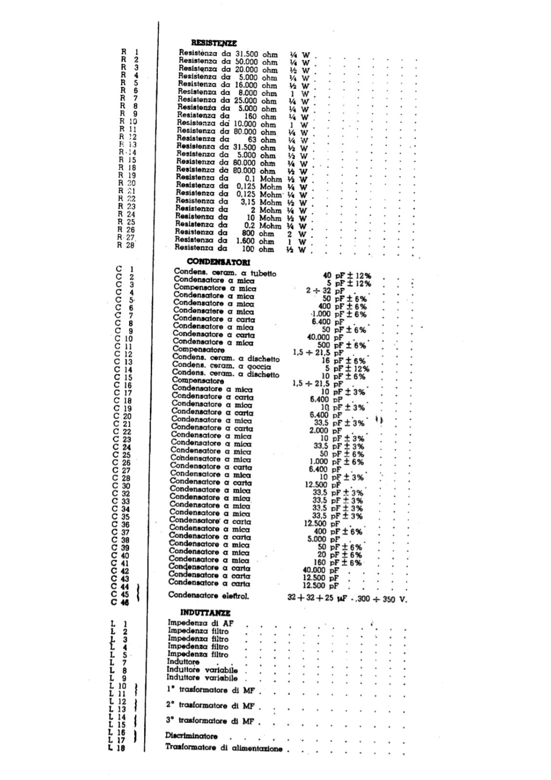 Radiomarelli fm107 components