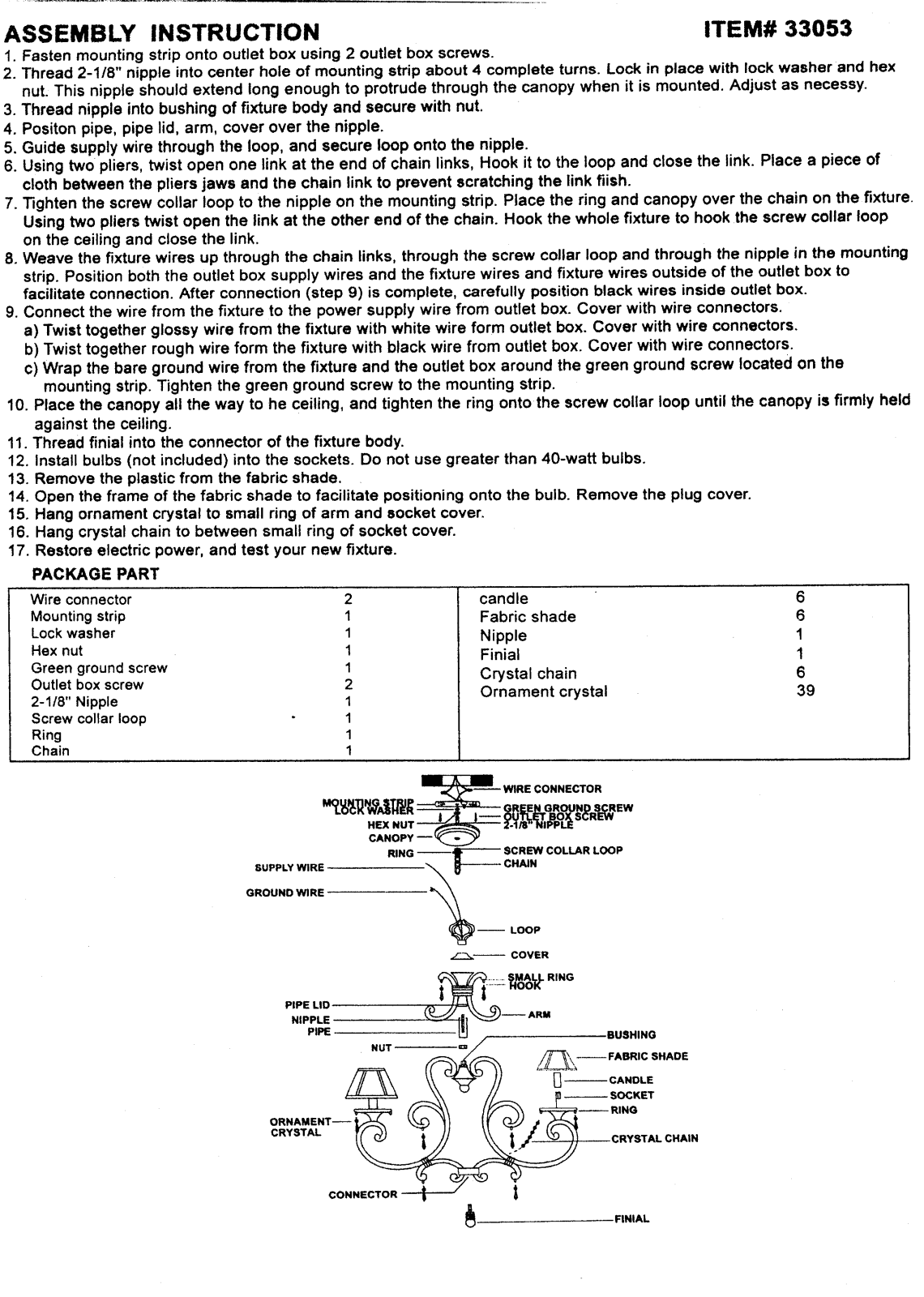 Triarch 33053 User Manual