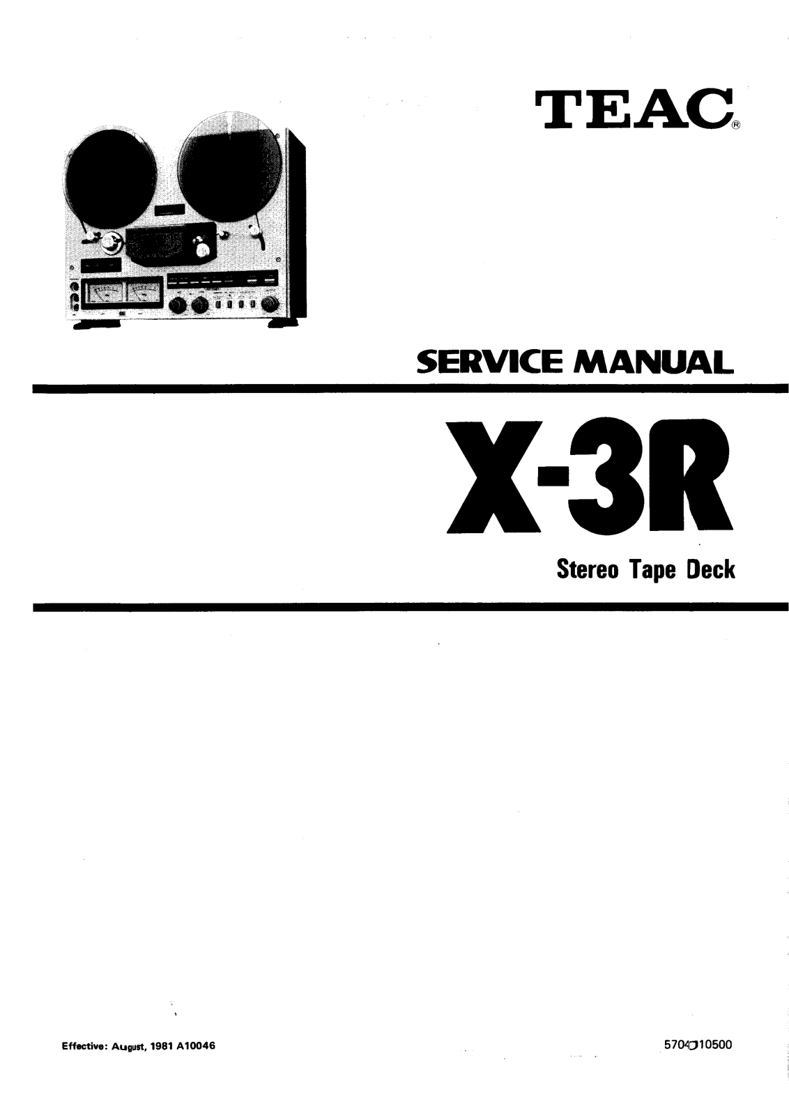 TEAC X-3-R Service manual