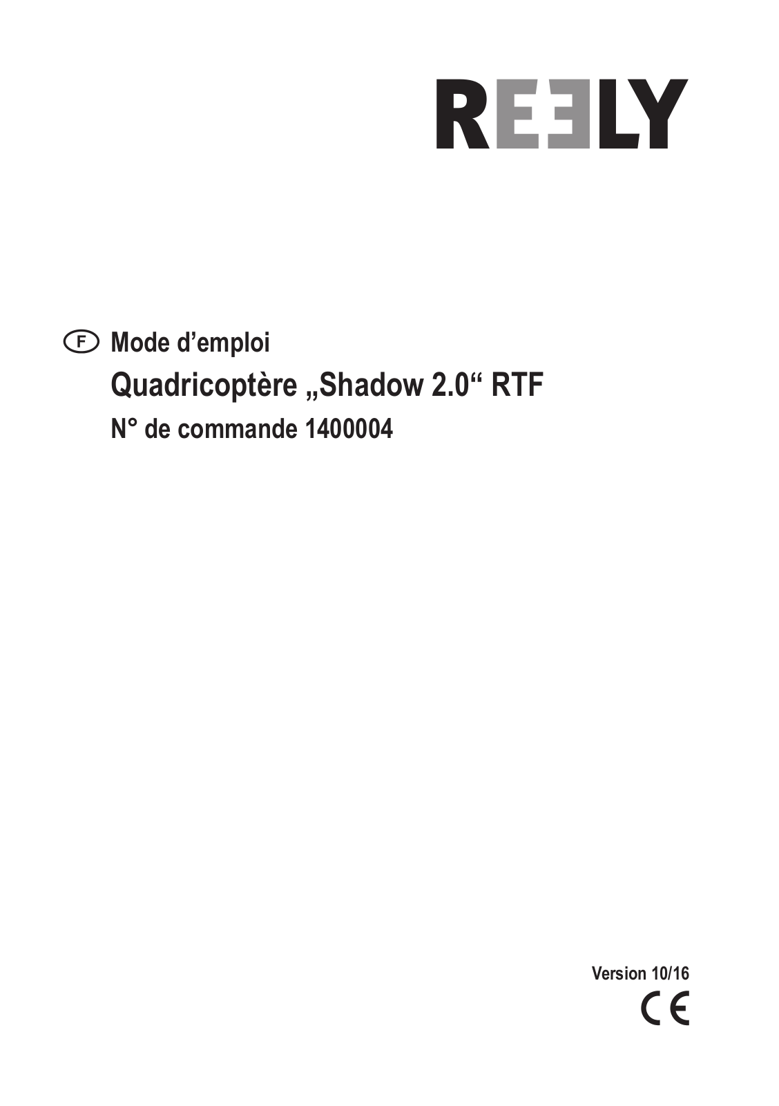 Reely Shadow 2.0 User manual