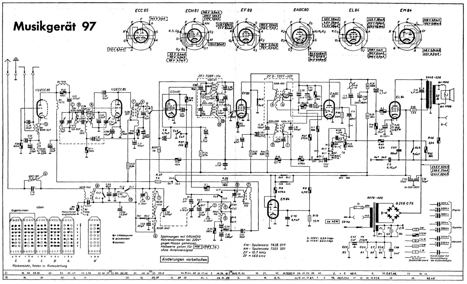 Grundig Musikgerat-97 Schematic