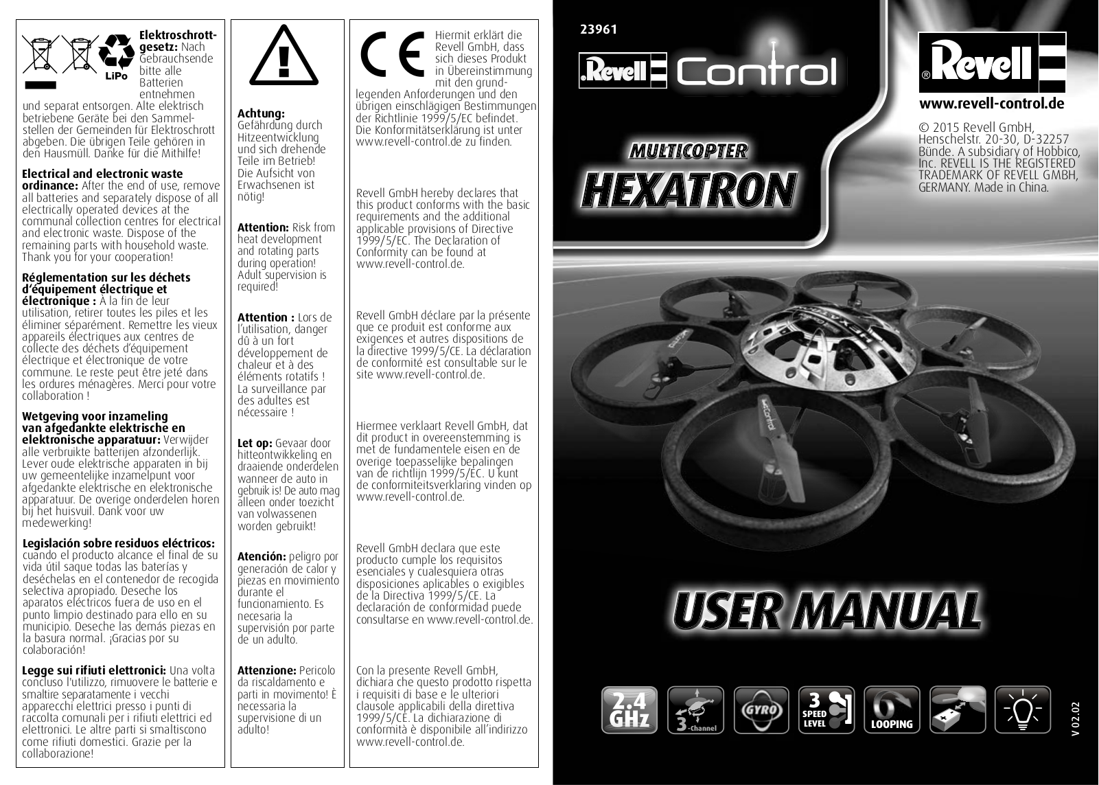 REVELL HEXATRON User Manual