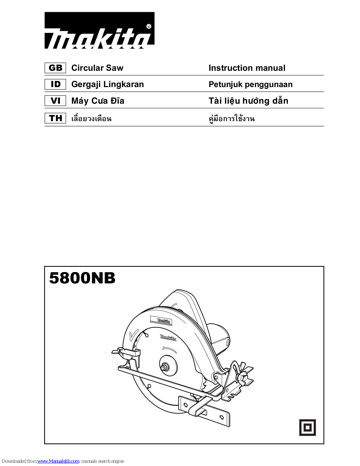 Makita 5800NB Instruction Manual