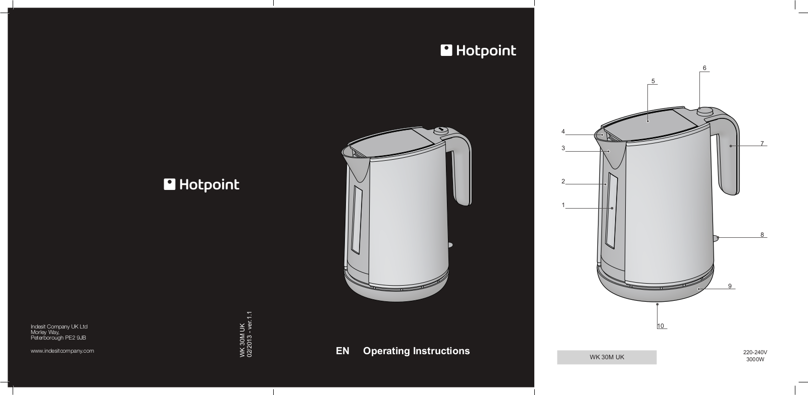 HOTPOINT WK 30M AX0 UK User Manual