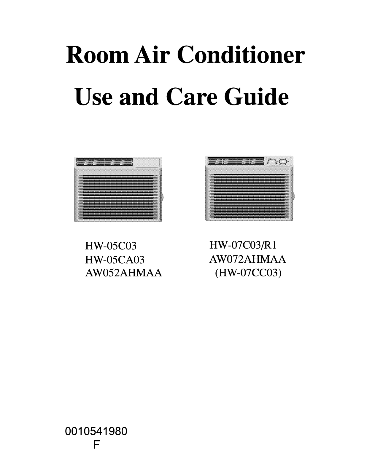 Haier HW-05CA03 user guide manual