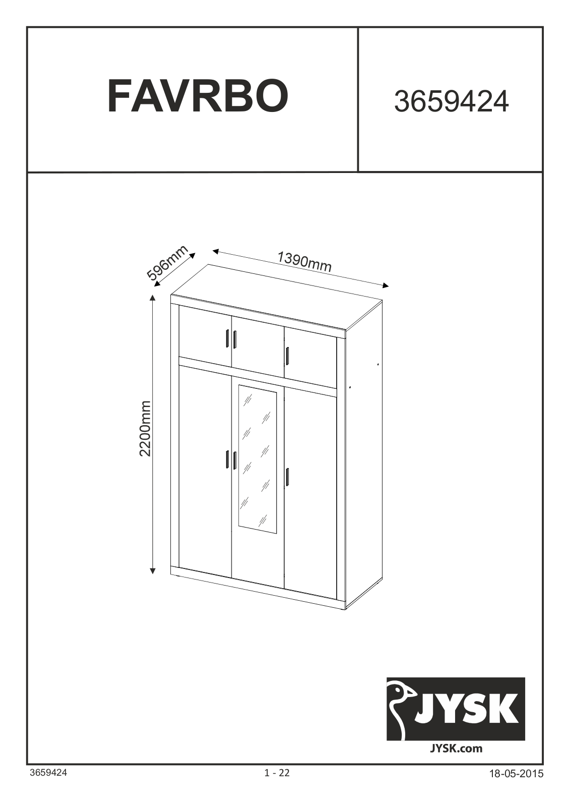 JYSK Favrbo User Manual