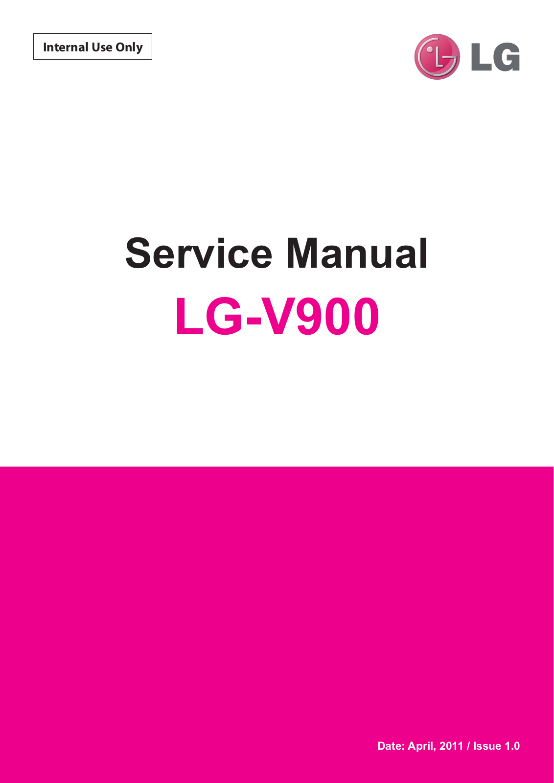 LG v900 Service Manual