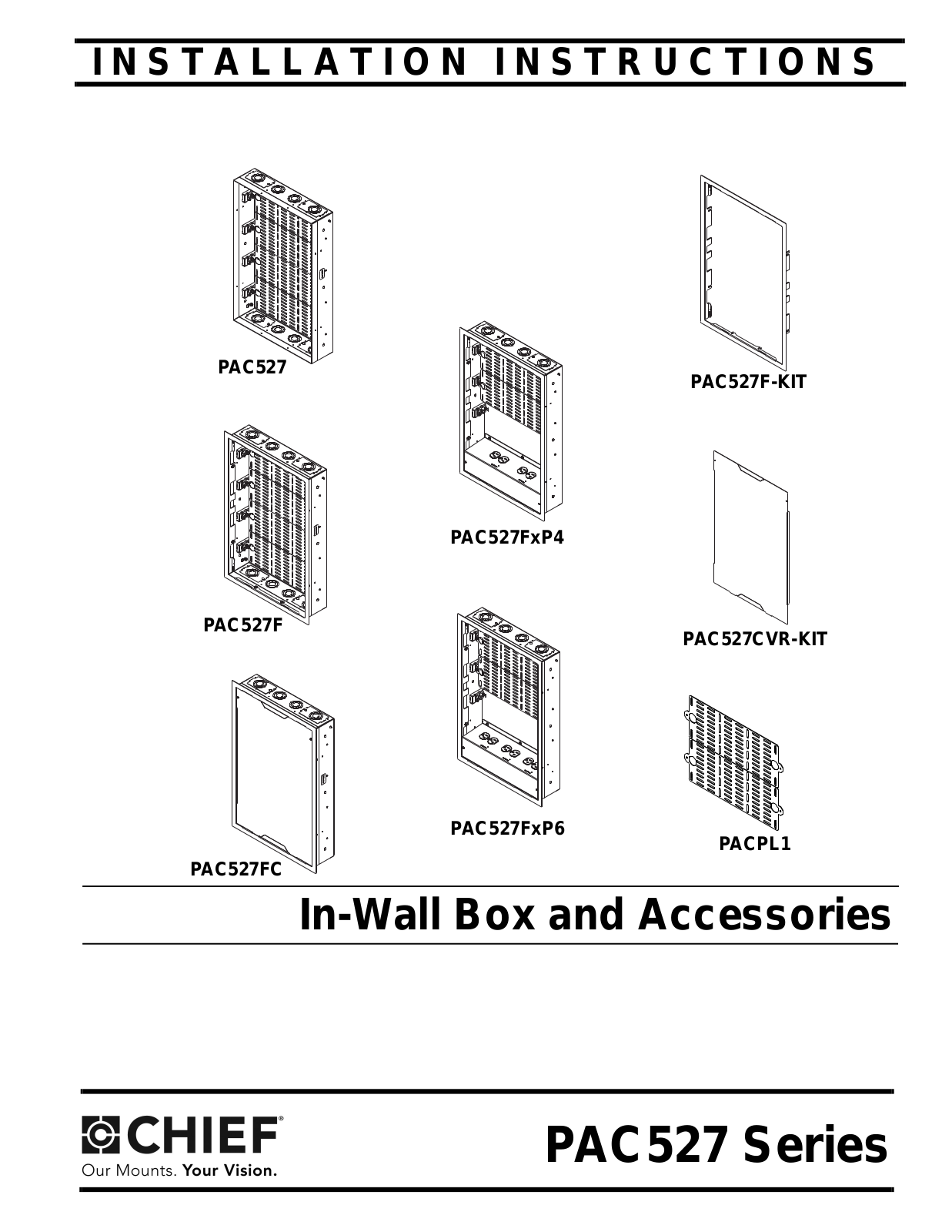 Chief PAC527FC Installation Guide