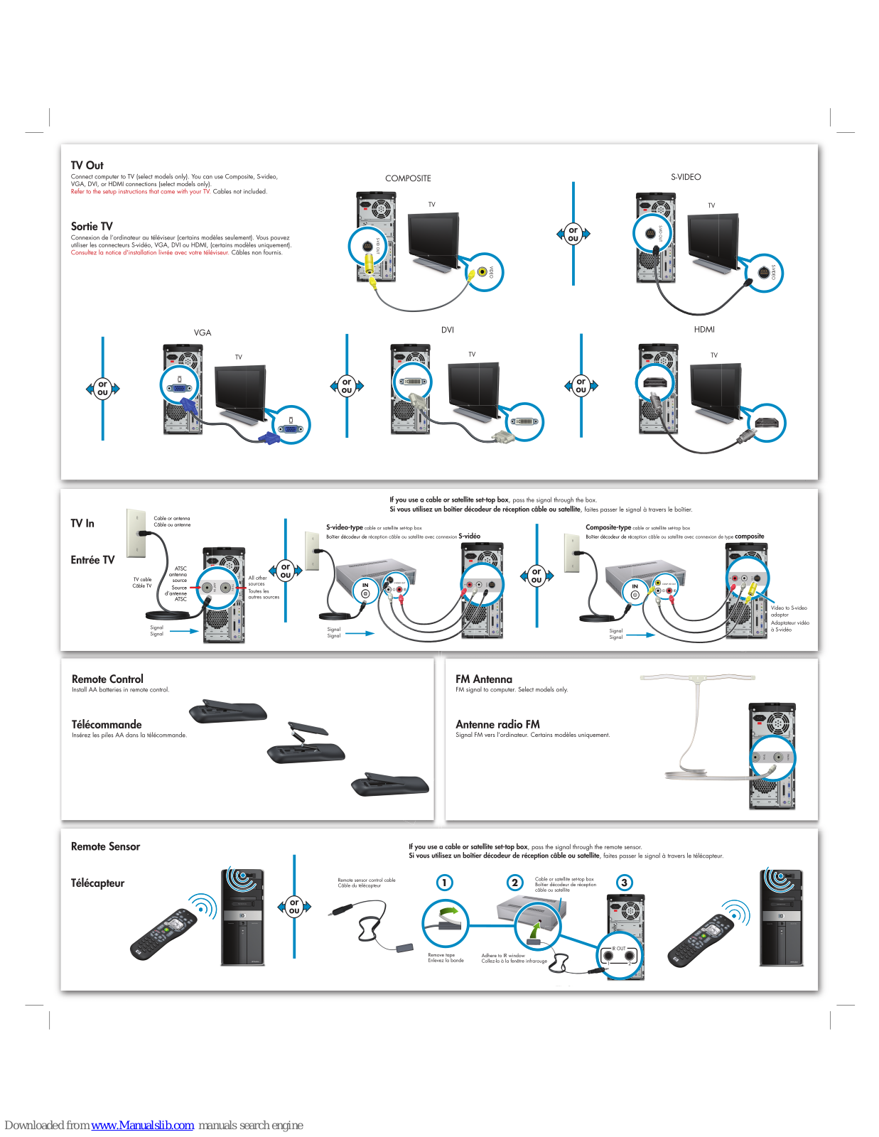 HP Pavilion Elite m9150f, Pavilion Elite M9160f Tv Connection Manual