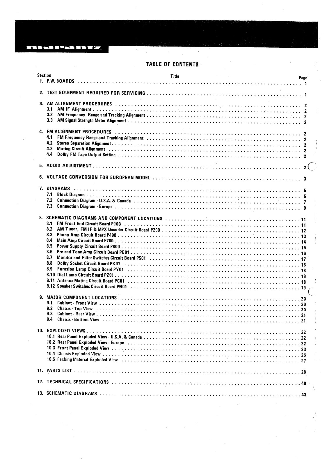 Marantz 2265B Service Manual