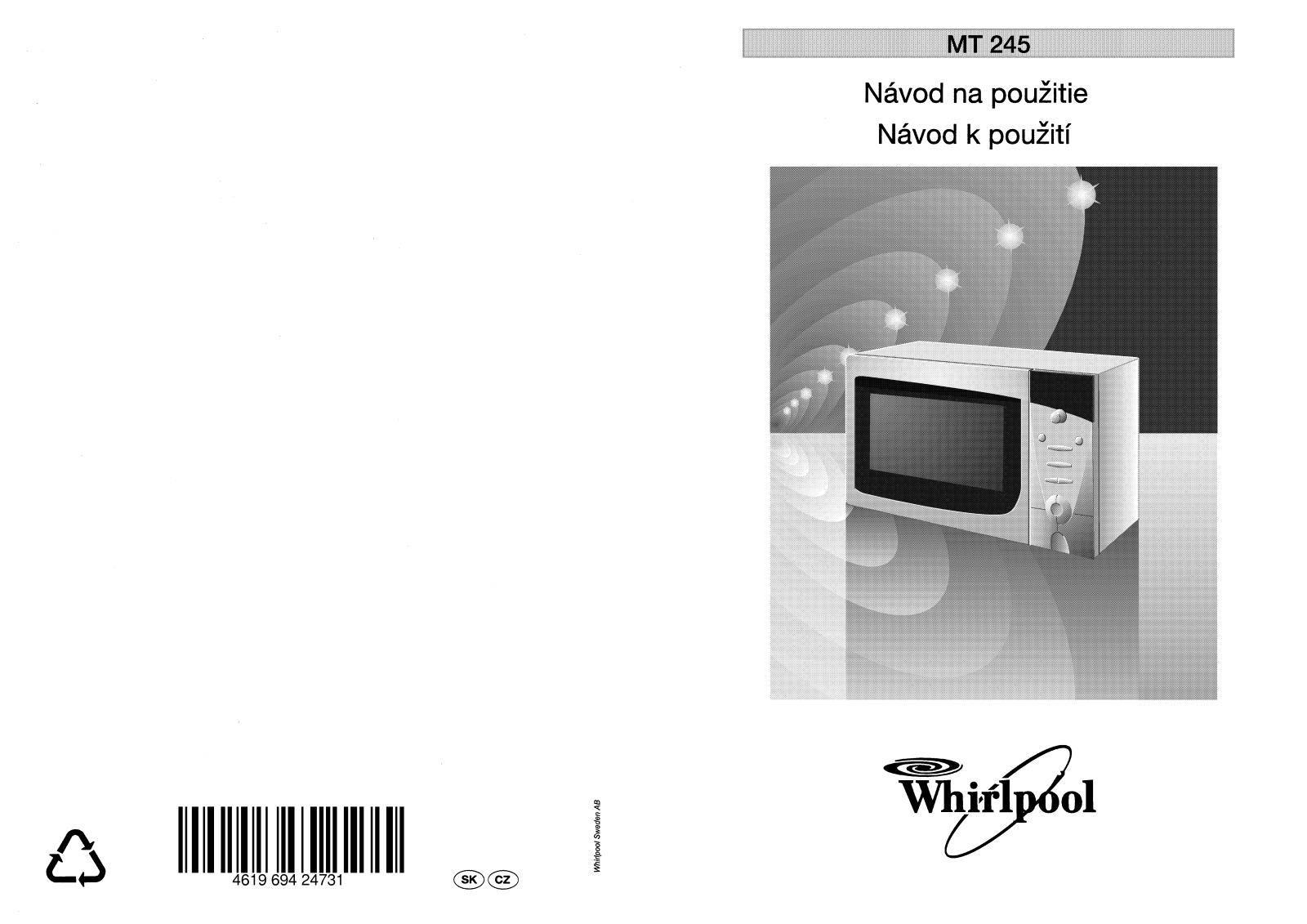 Whirlpool MT 245 User Manual