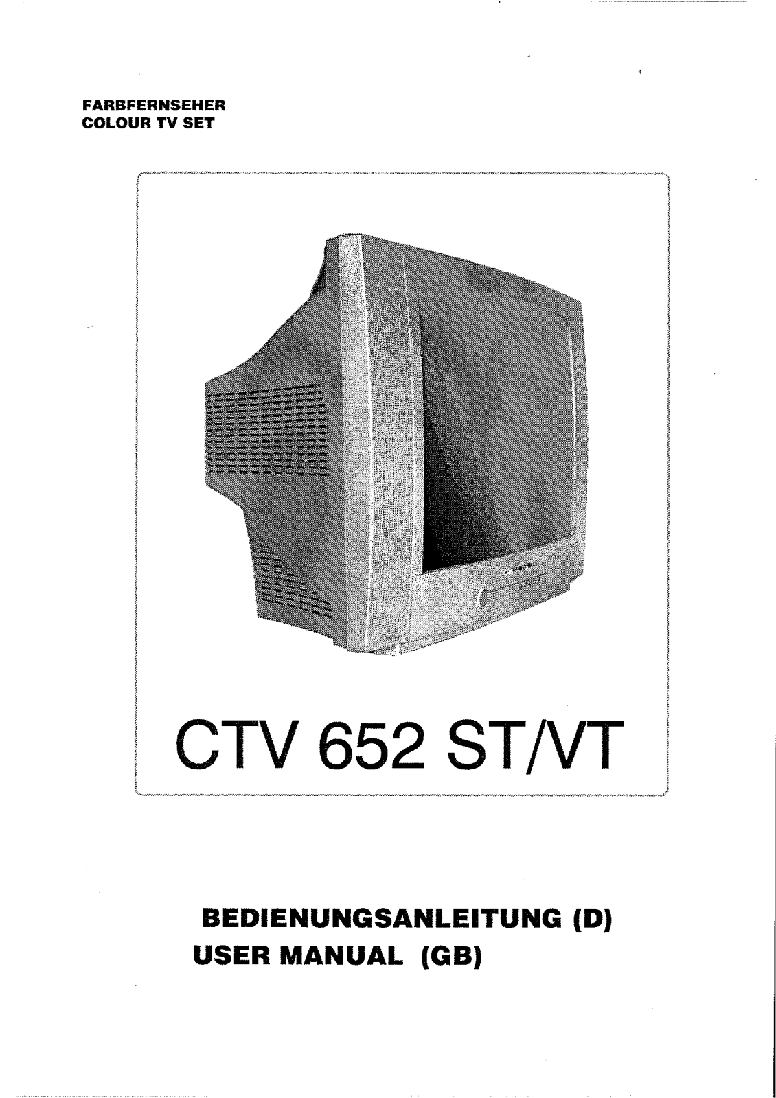 Clatronic CTV 652 ST/VT User Manual