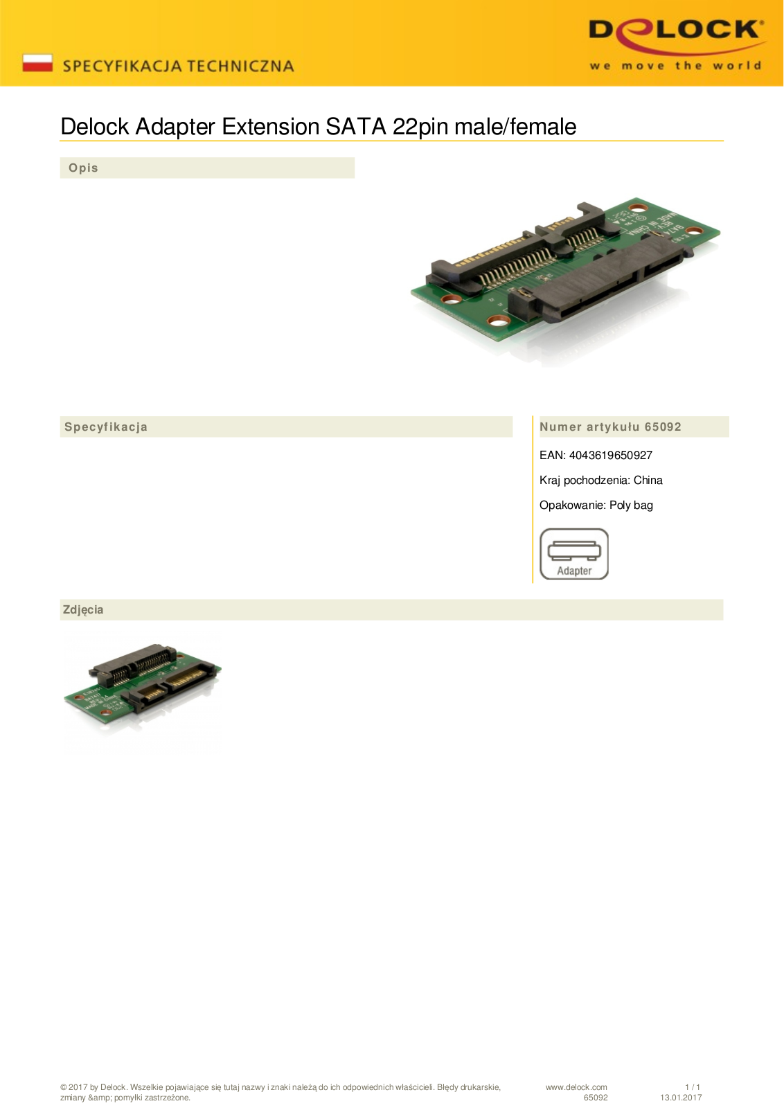 DeLOCK adapter 3.5 User Manual