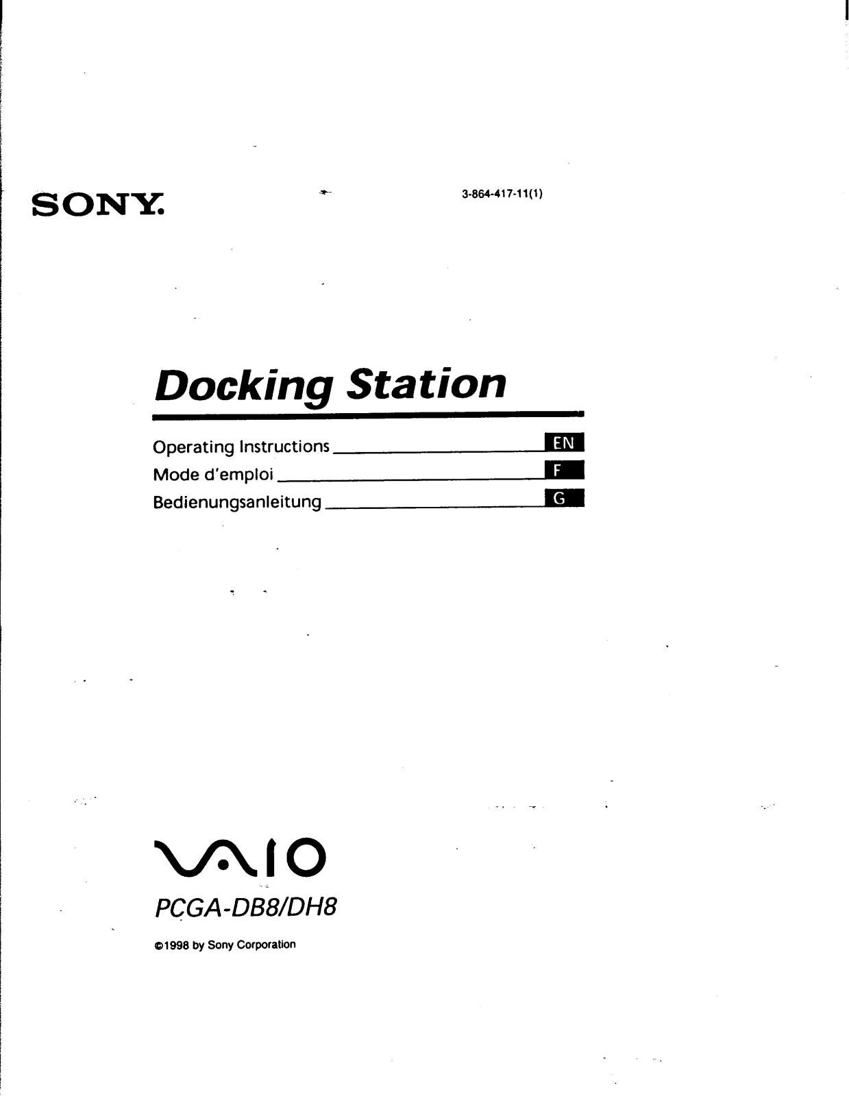 Sony PCG-ADB8, PCG-DHB8 Operating Manual