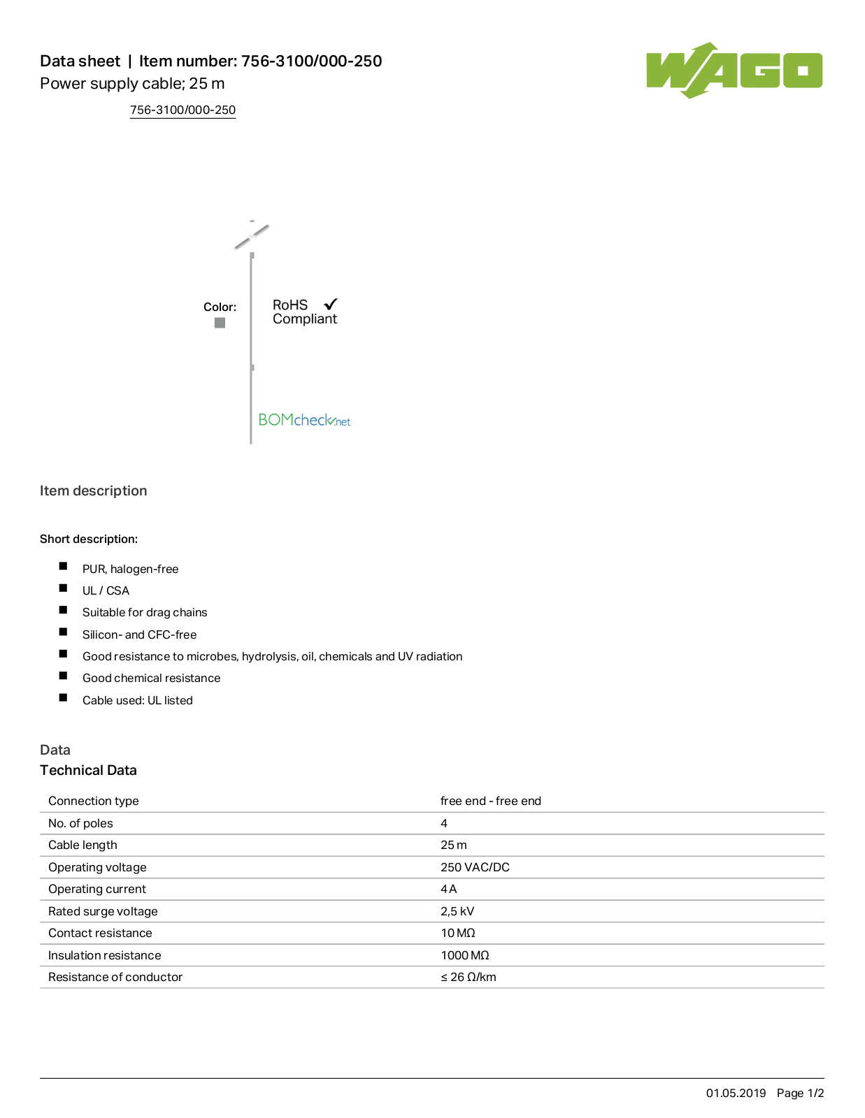 Wago 756-3100/000-250 Data Sheet