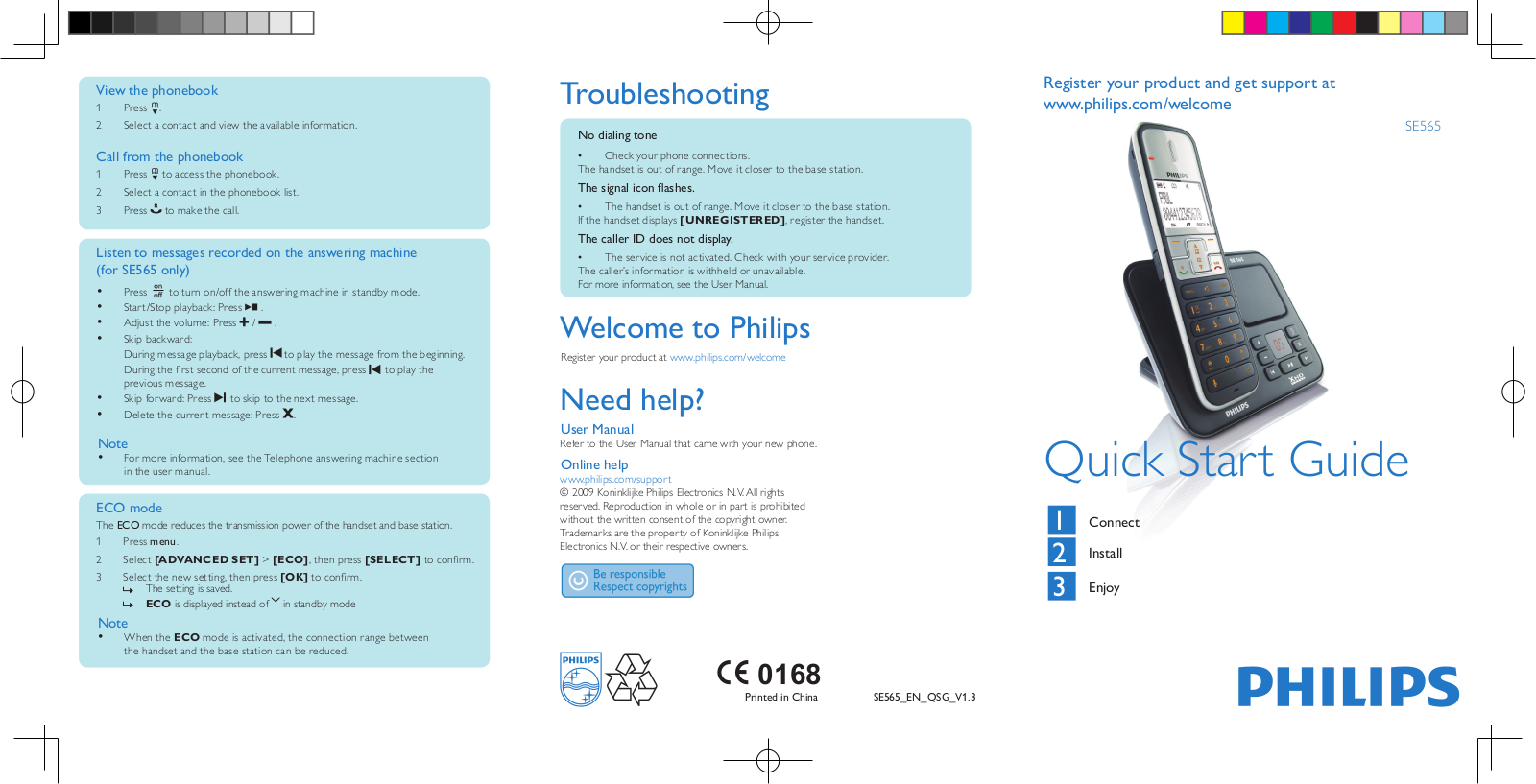 Philips SE5652B/22, SE5651B/38, SE5652B/38, SE565 Quick Start Manual - ManualMachine.com