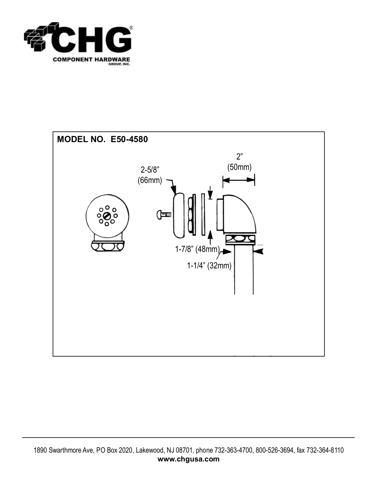 Component Hardware E50-4580 User Manual