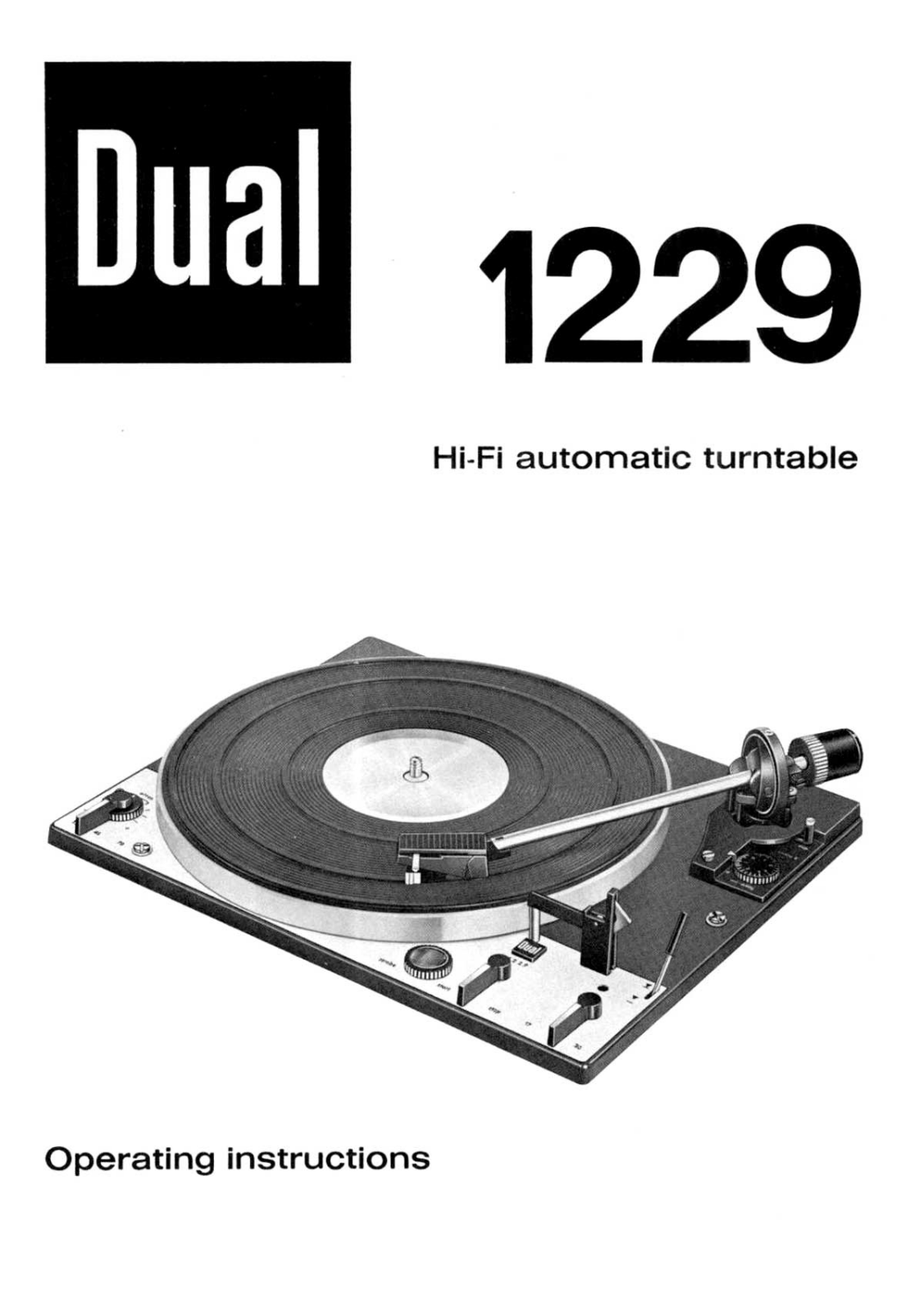 Dual 1229 Owners Manual