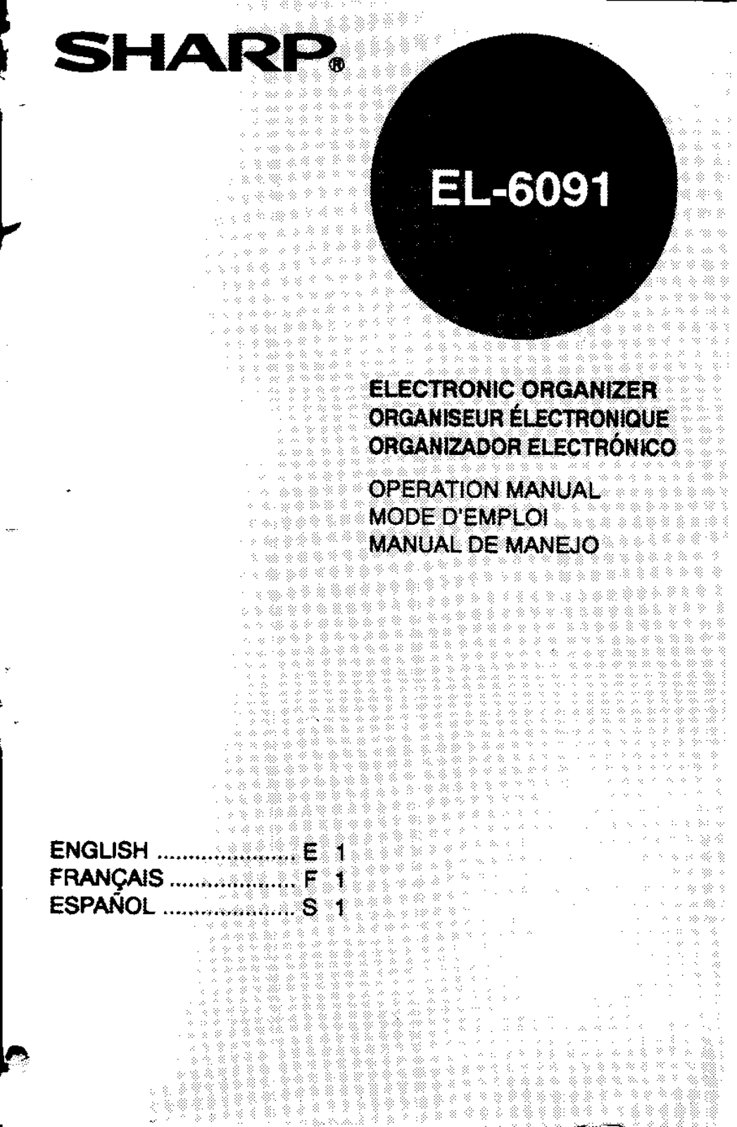 Sharp EL-6091 Operation Manual