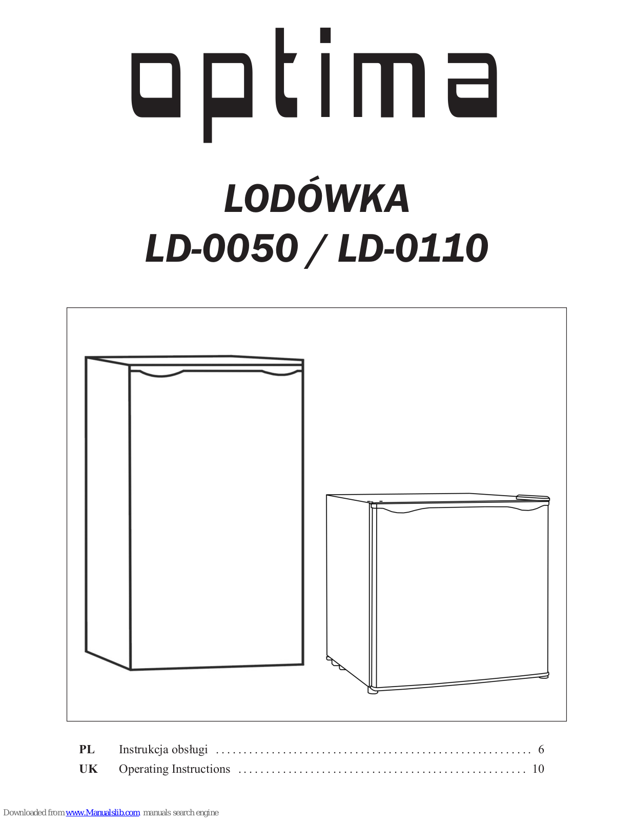 Optimum Optima LD-0050, Optima LD-0110 Operating Instructions Manual - ManualMachine.com