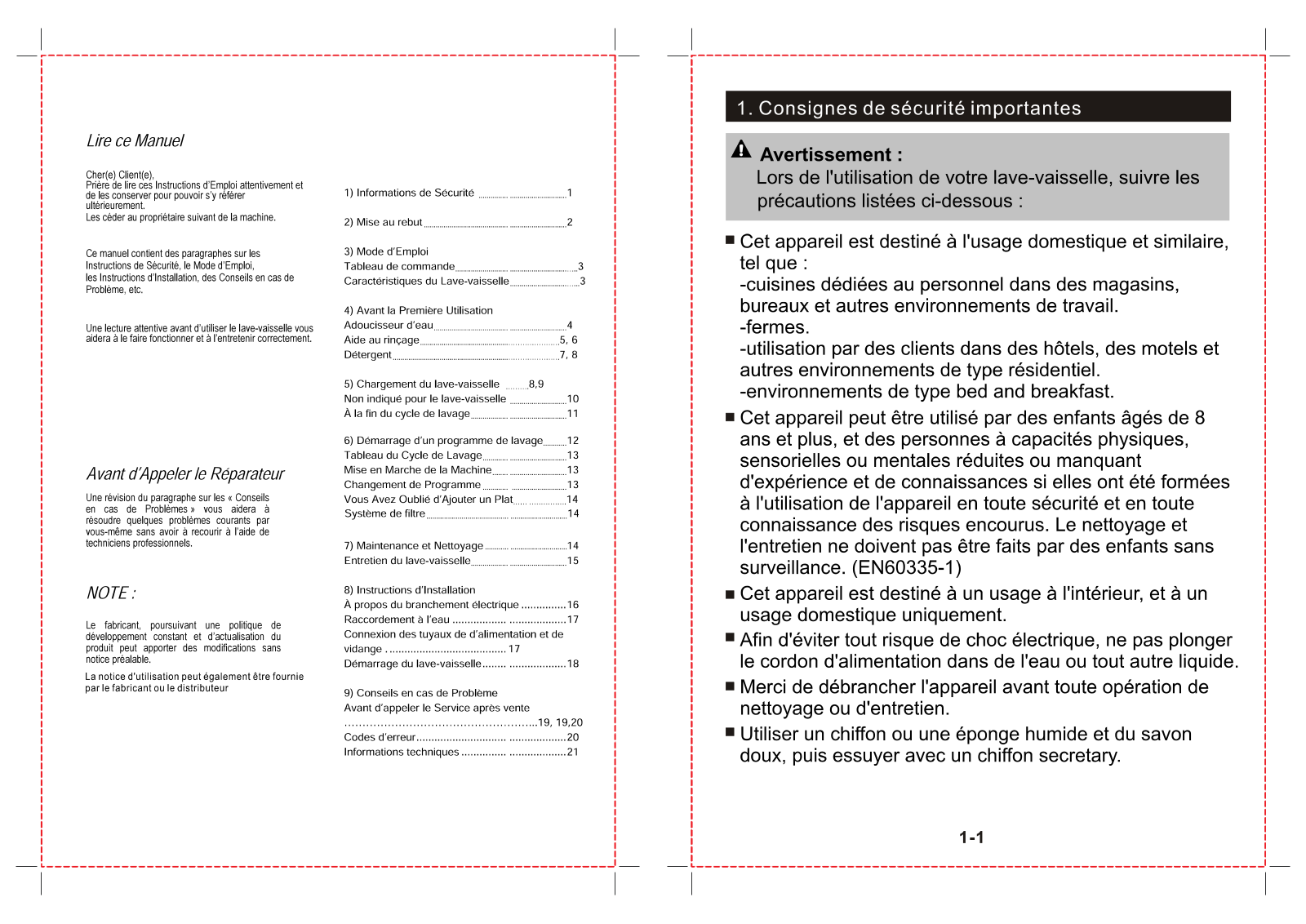 BRANDT DFH12227W User Manual