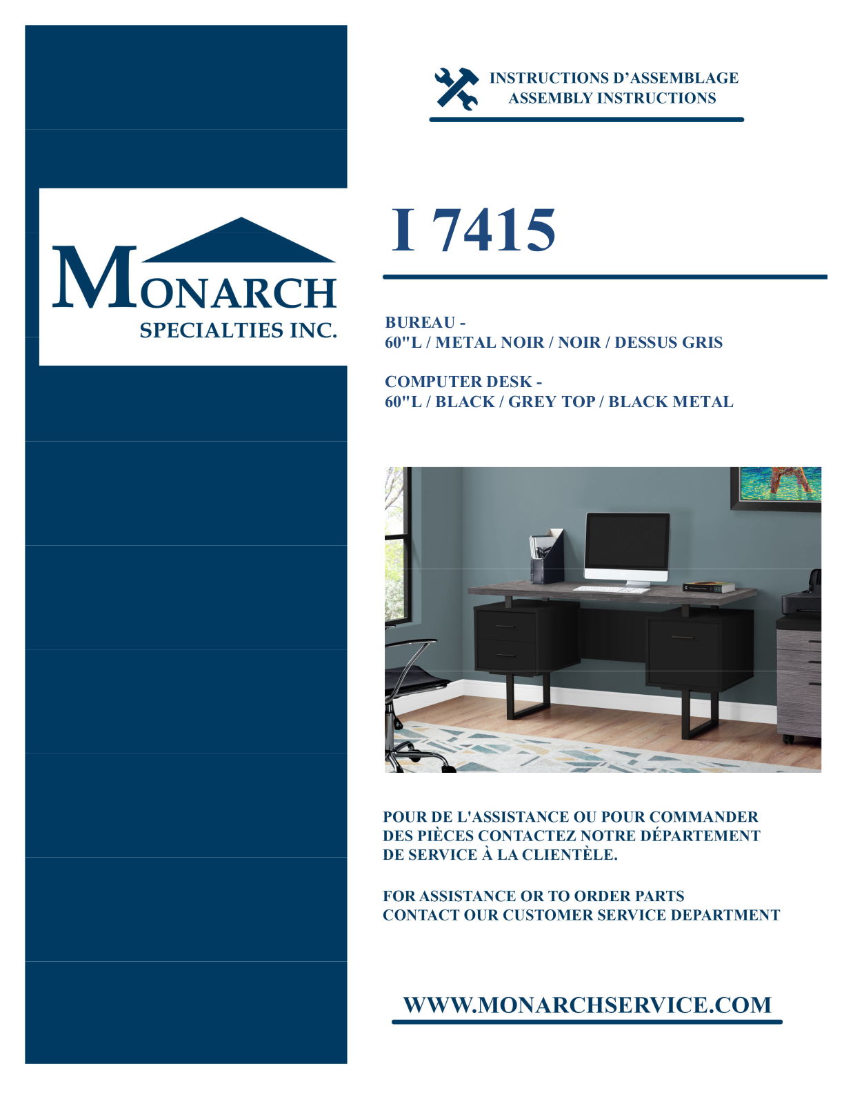 Monarch I7415 Assembly Guide