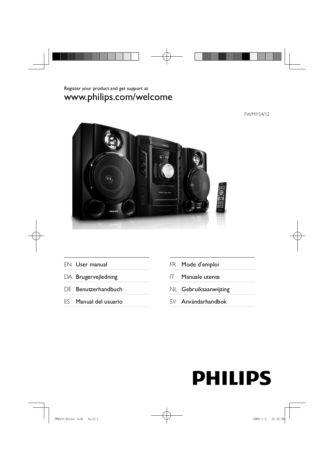 PHILIPS FWM15412, FWM154 User Manual