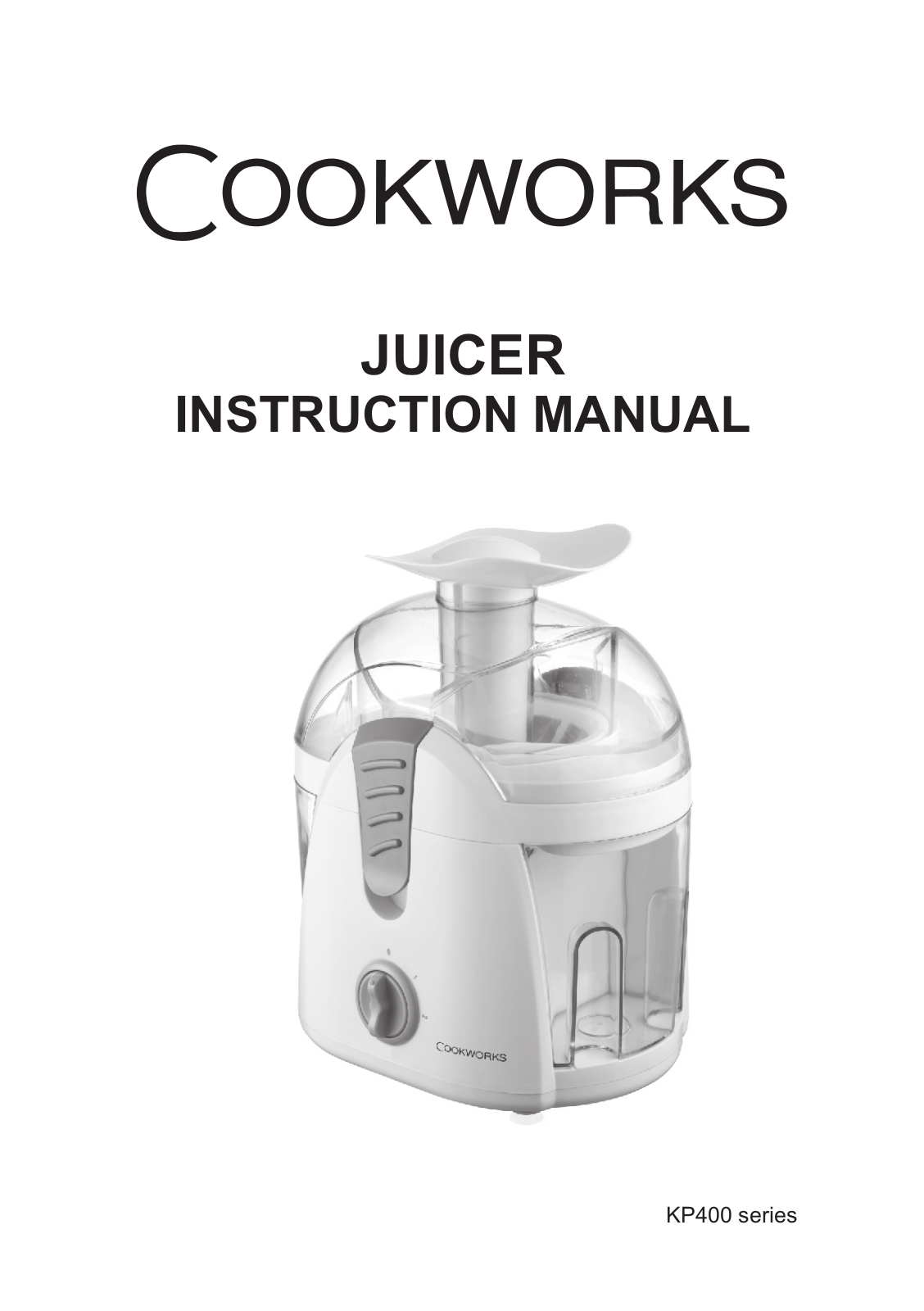 Cookworks KP400 Instruction manual