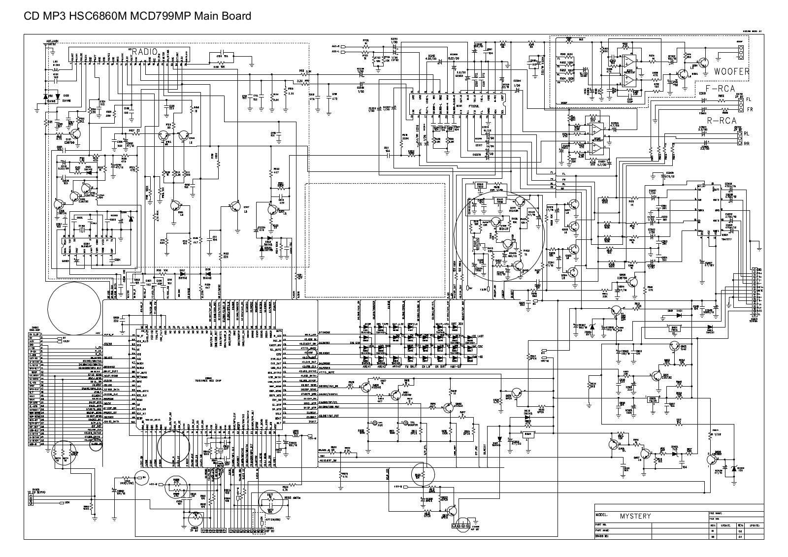 Mystery MCD-797, MCD-799MP main board