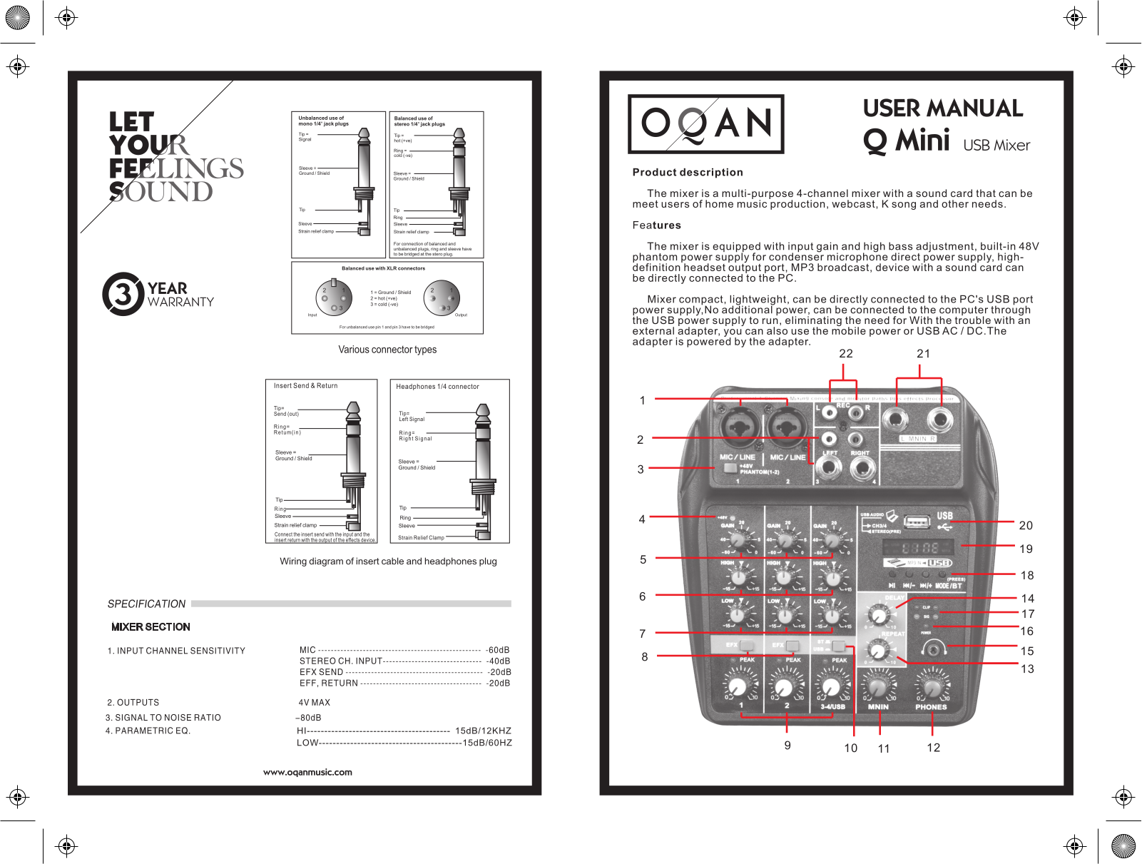 Oqan Q-Mini User guide - ManualMachine.com