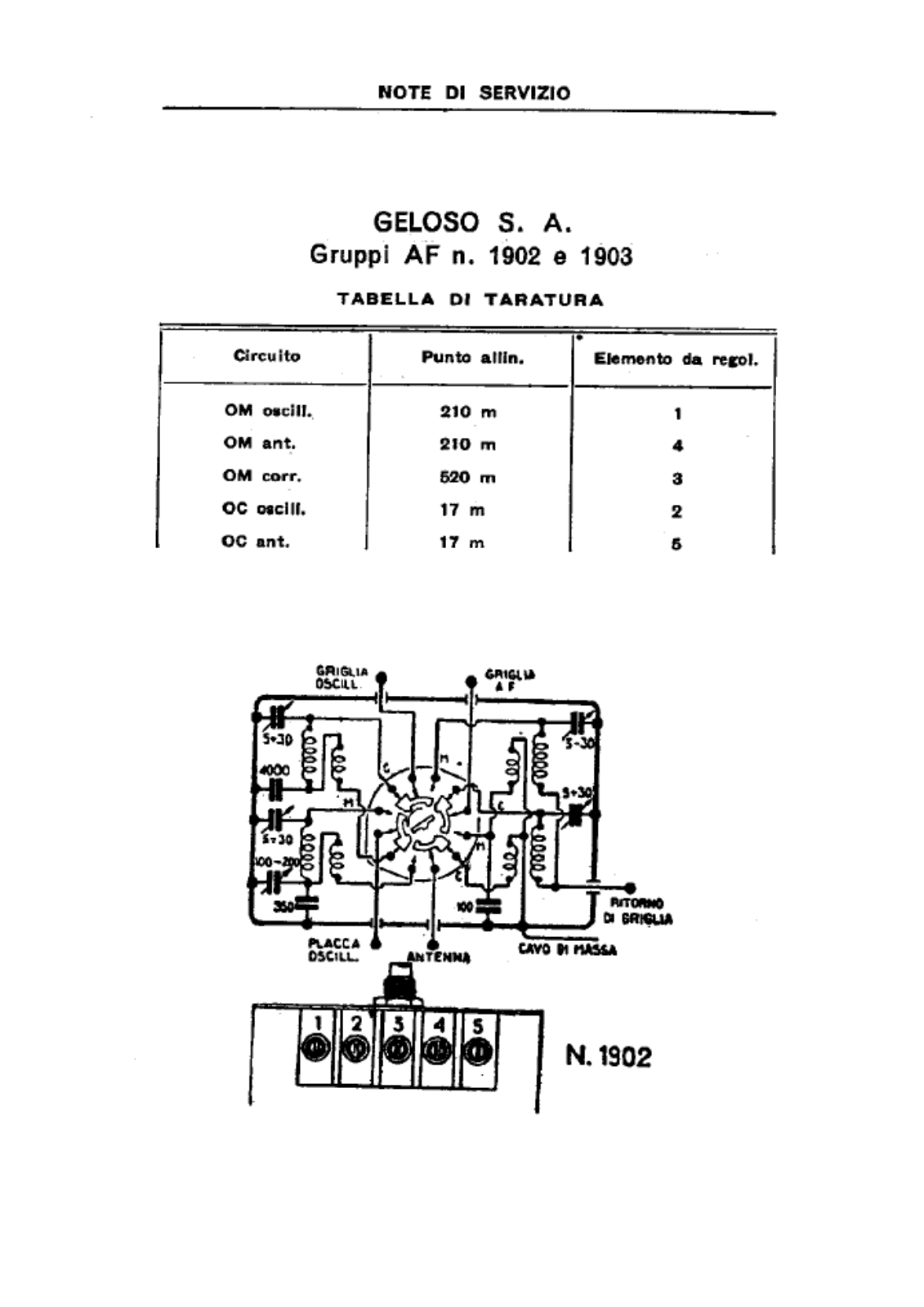 Geloso 1902, 1903 schematic