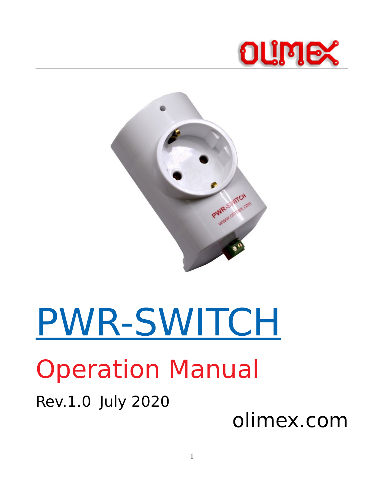 Olimex PWR-SWITCH User guide - ManualMachine.com