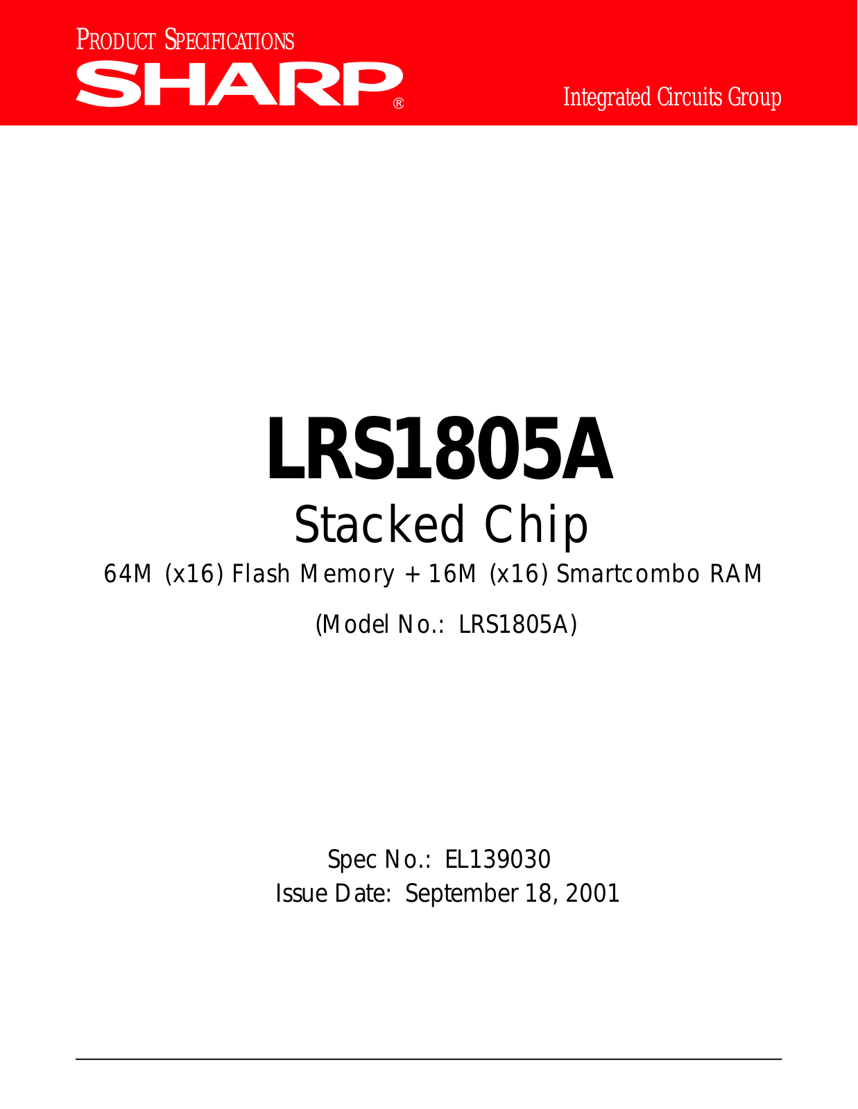 Sharp LRS1805A Datasheet