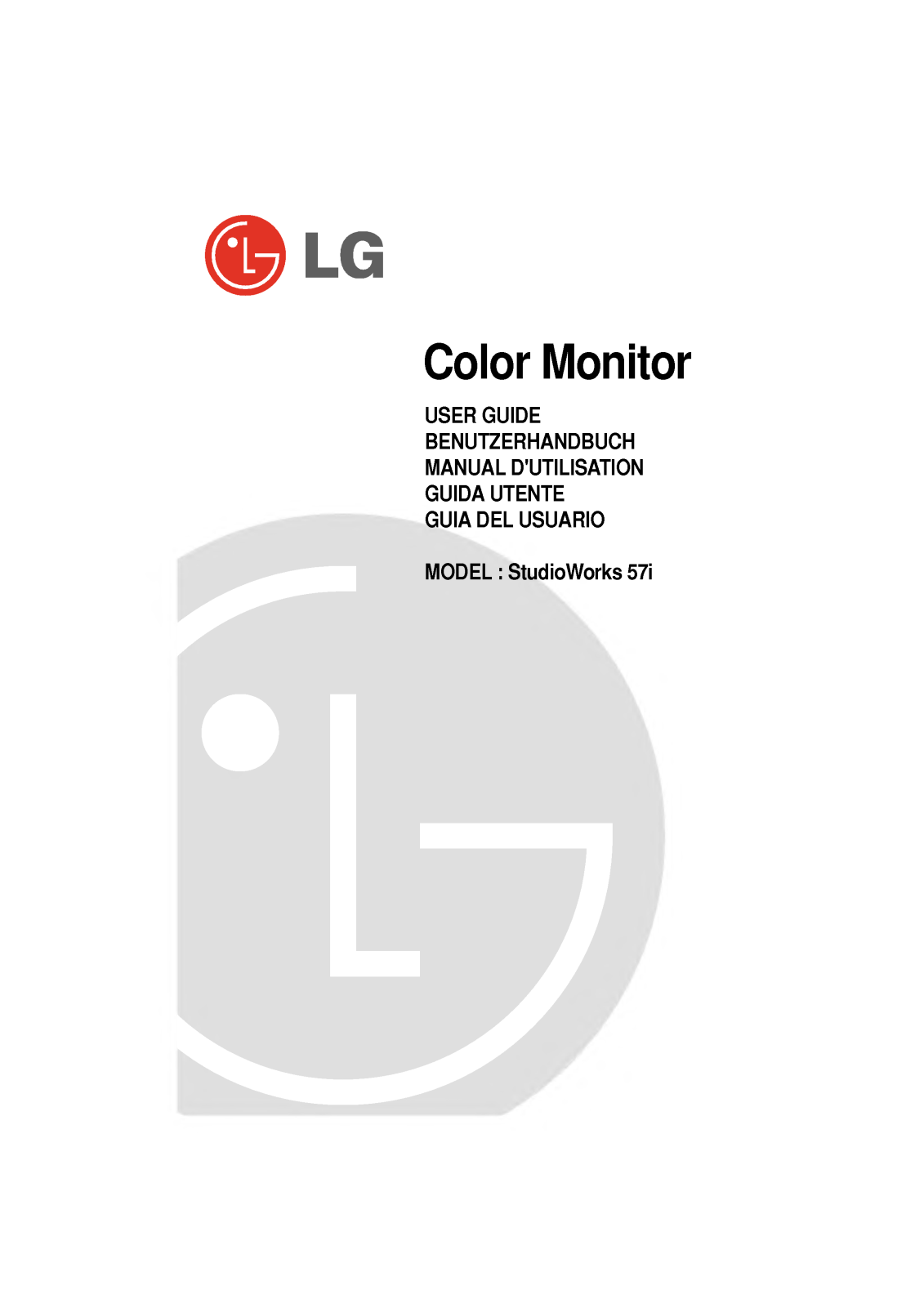 LG STUDIOWORKS 57I-NEW, STUDIOWORKS 57I User Manual