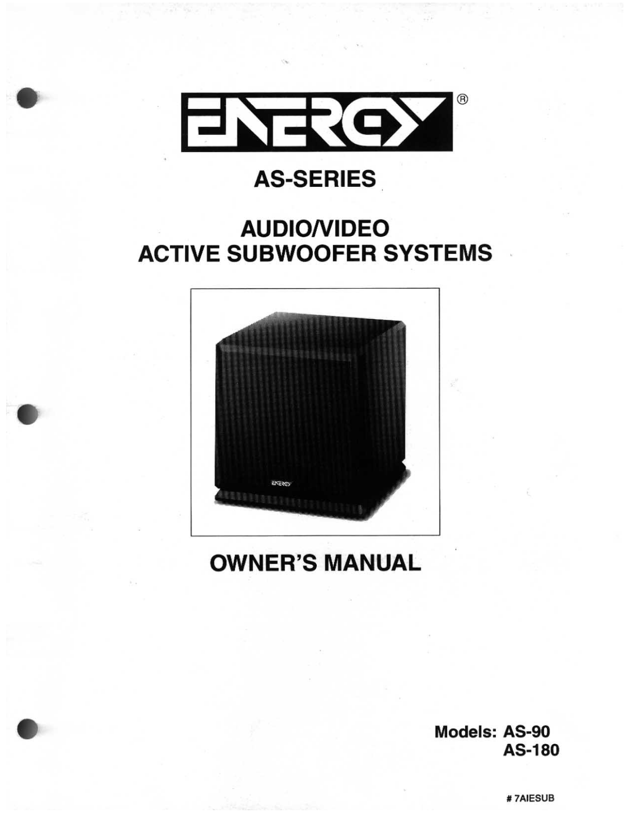 Energy AS-90 Owners manual