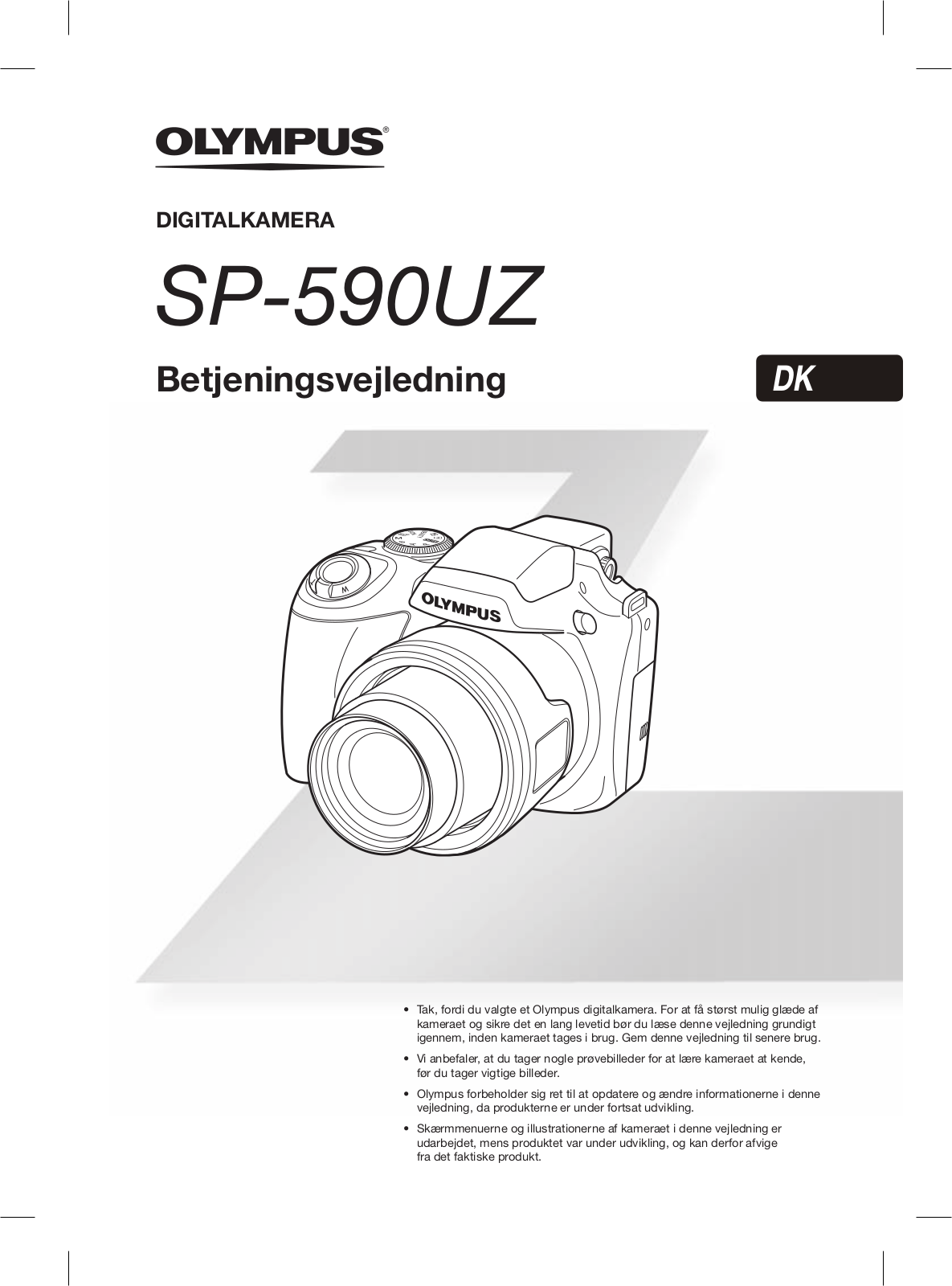 OLYMPUS SP-590UZ User Manual