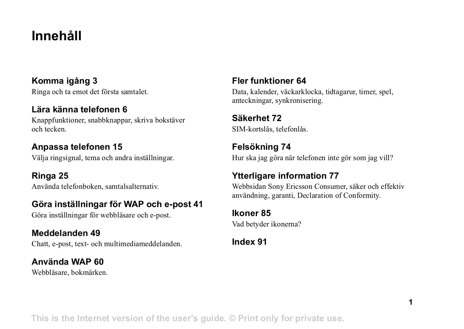 Sony ericsson T310 User Manual