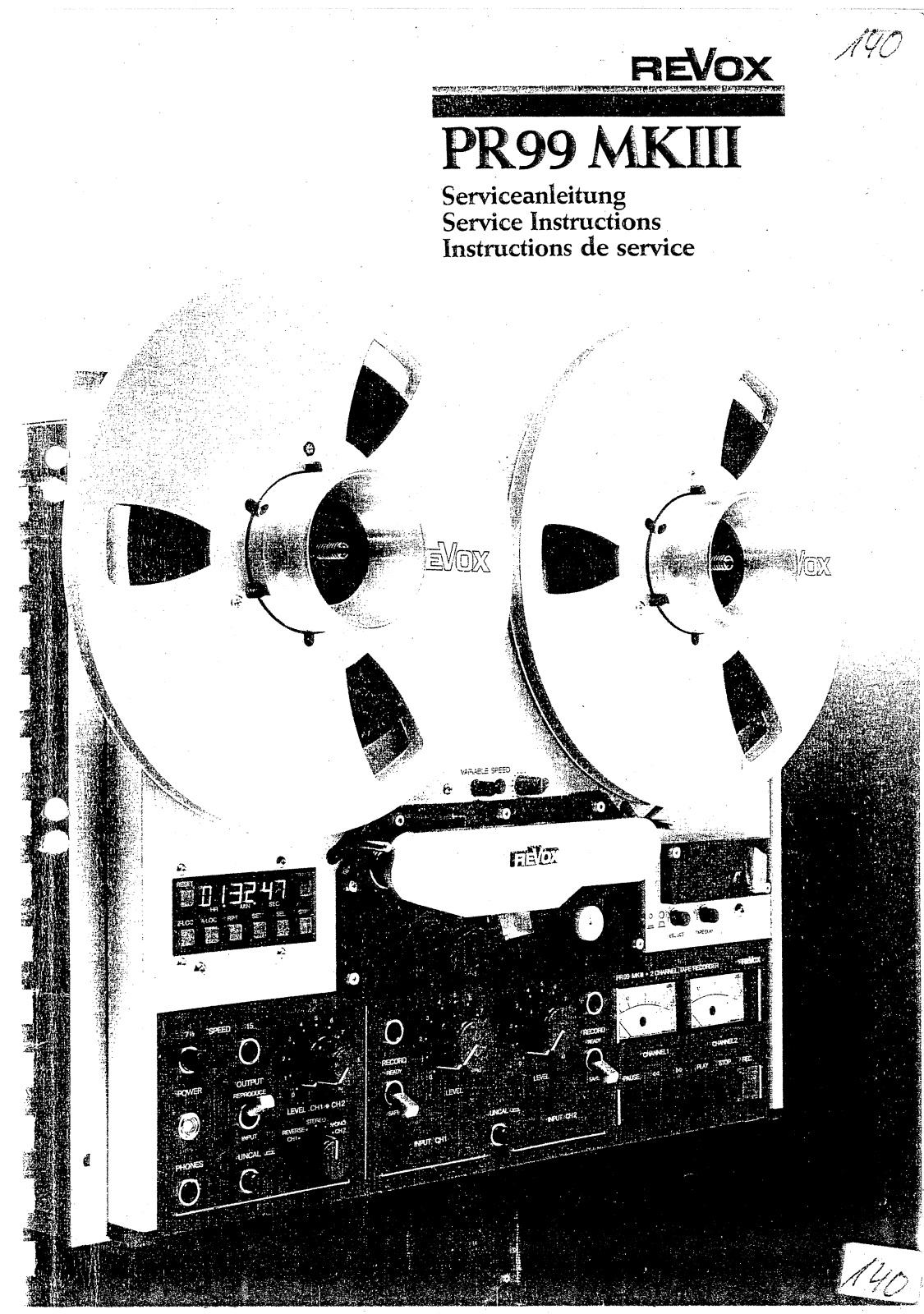 Revox PR-99-Mk3 Service manual