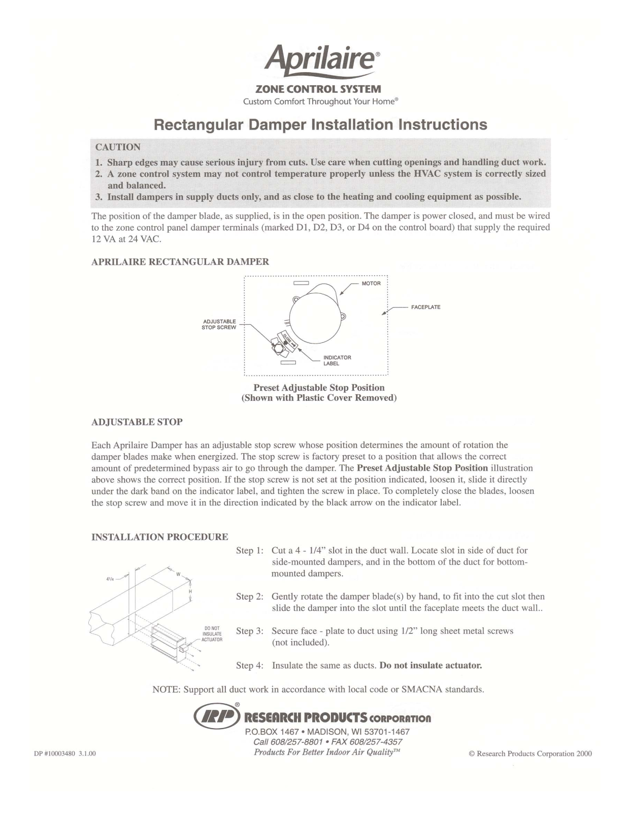 Aprilaire 6721 Installation Manual - ManualMachine.com