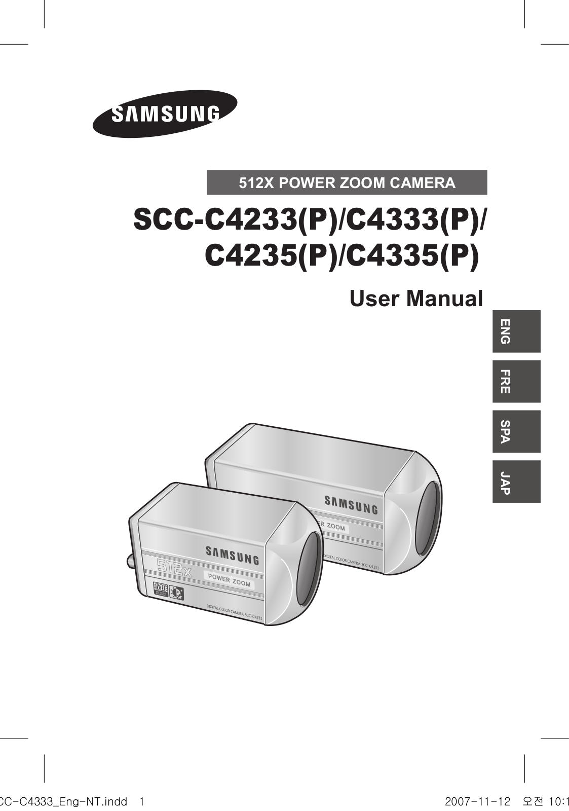 Samsung SCC-4335P, SCC-4333P, SCC-4235P User Manual