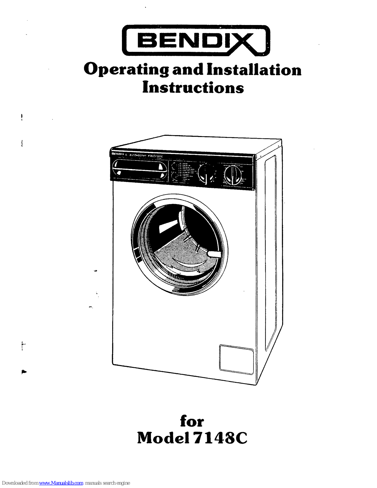 BENDIX 7148C Operating And Installation Manual