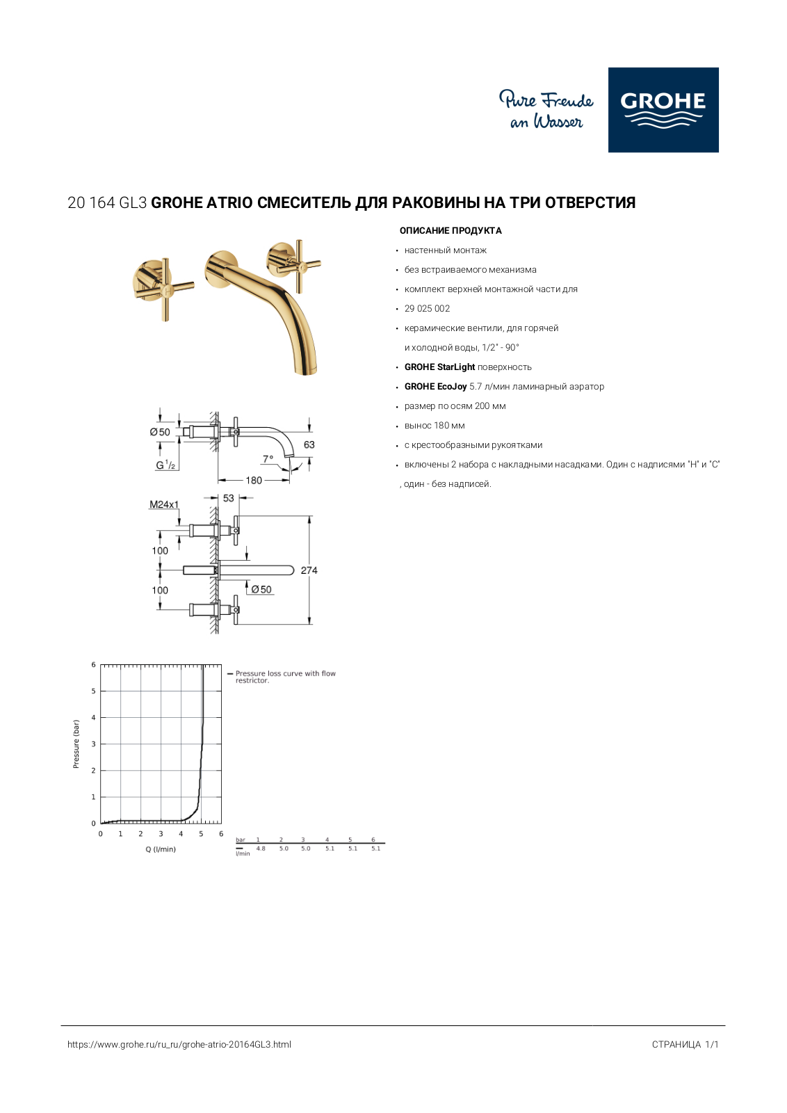 Grohe 20164GL3 User guide